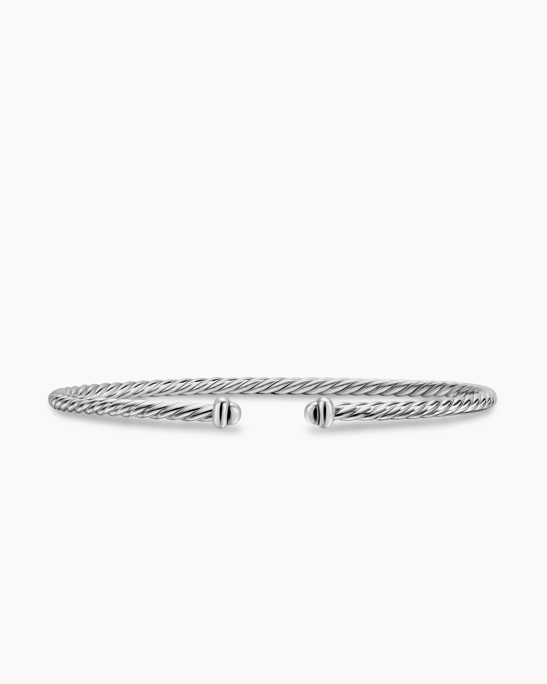 Micro Cable Flex® Bracelet in Sterling Silver with 14K Yellow Gold, 2.6mm