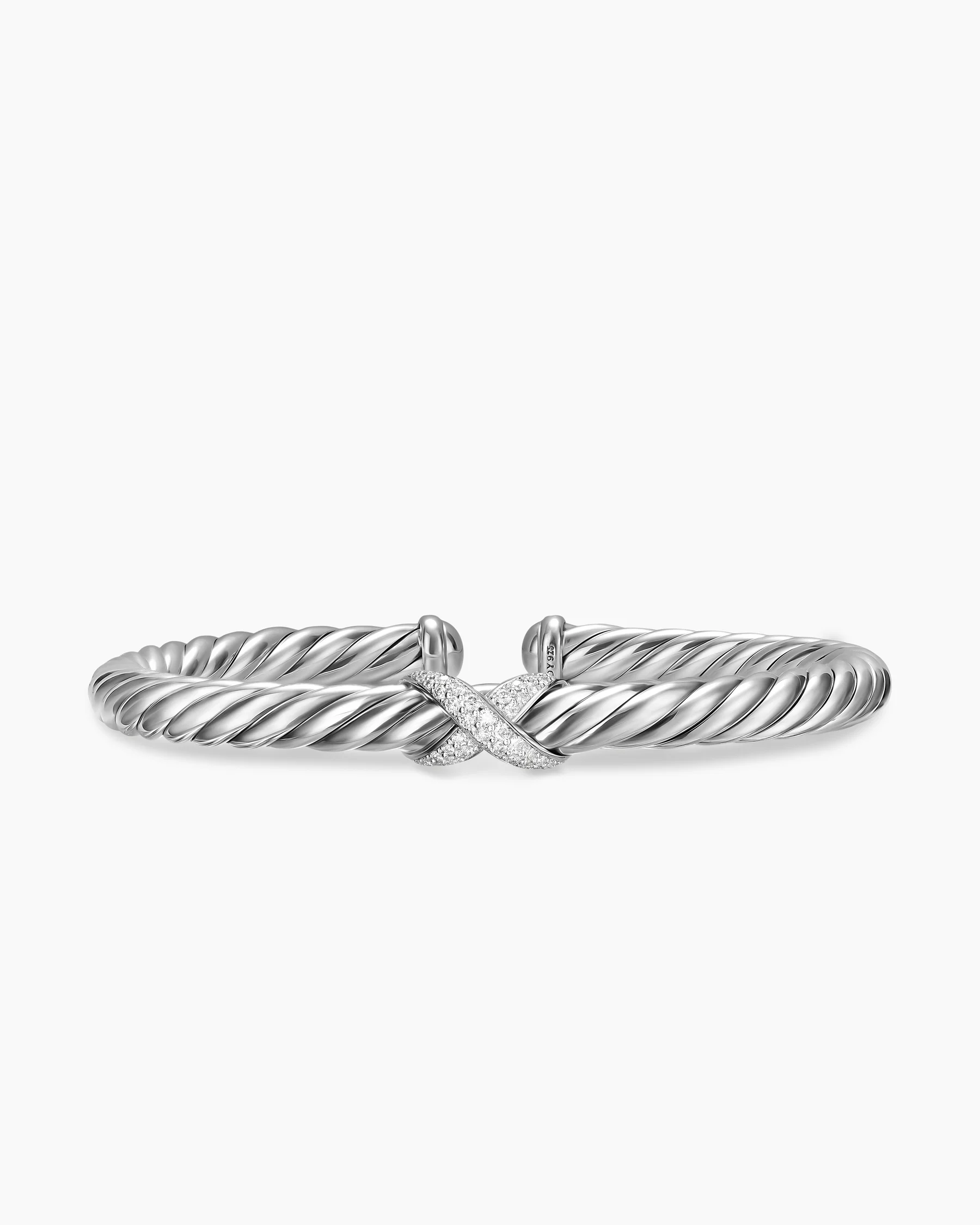 Cablespira® Flex X Bracelet in 18K Yellow Gold with Diamonds, 6mm 1 Cablespira® Flex X Bracelet in 18K Yellow Gold with Diamonds, 6mm