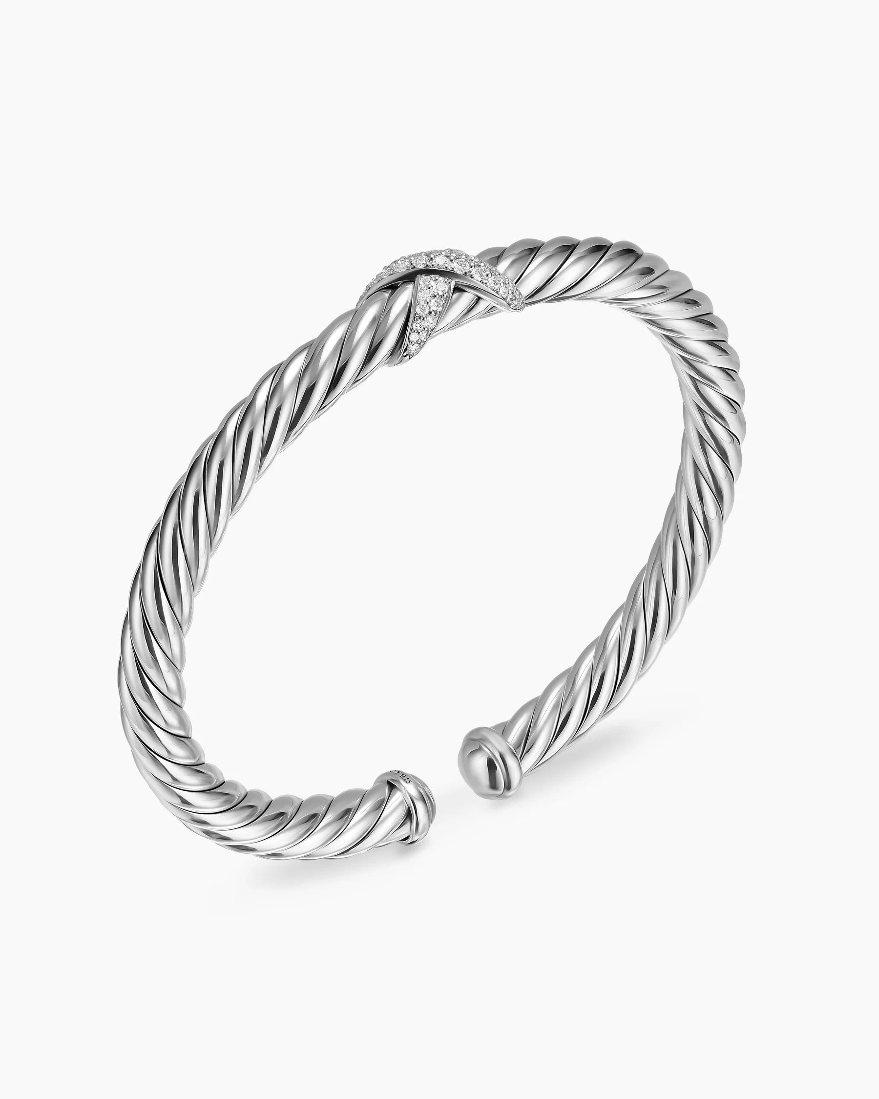 Cablespira® Flex X Bracelet in 18K Yellow Gold with Diamonds, 6mm 3 Cablespira® Flex X Bracelet in 18K Yellow Gold with Diamonds, 6mm