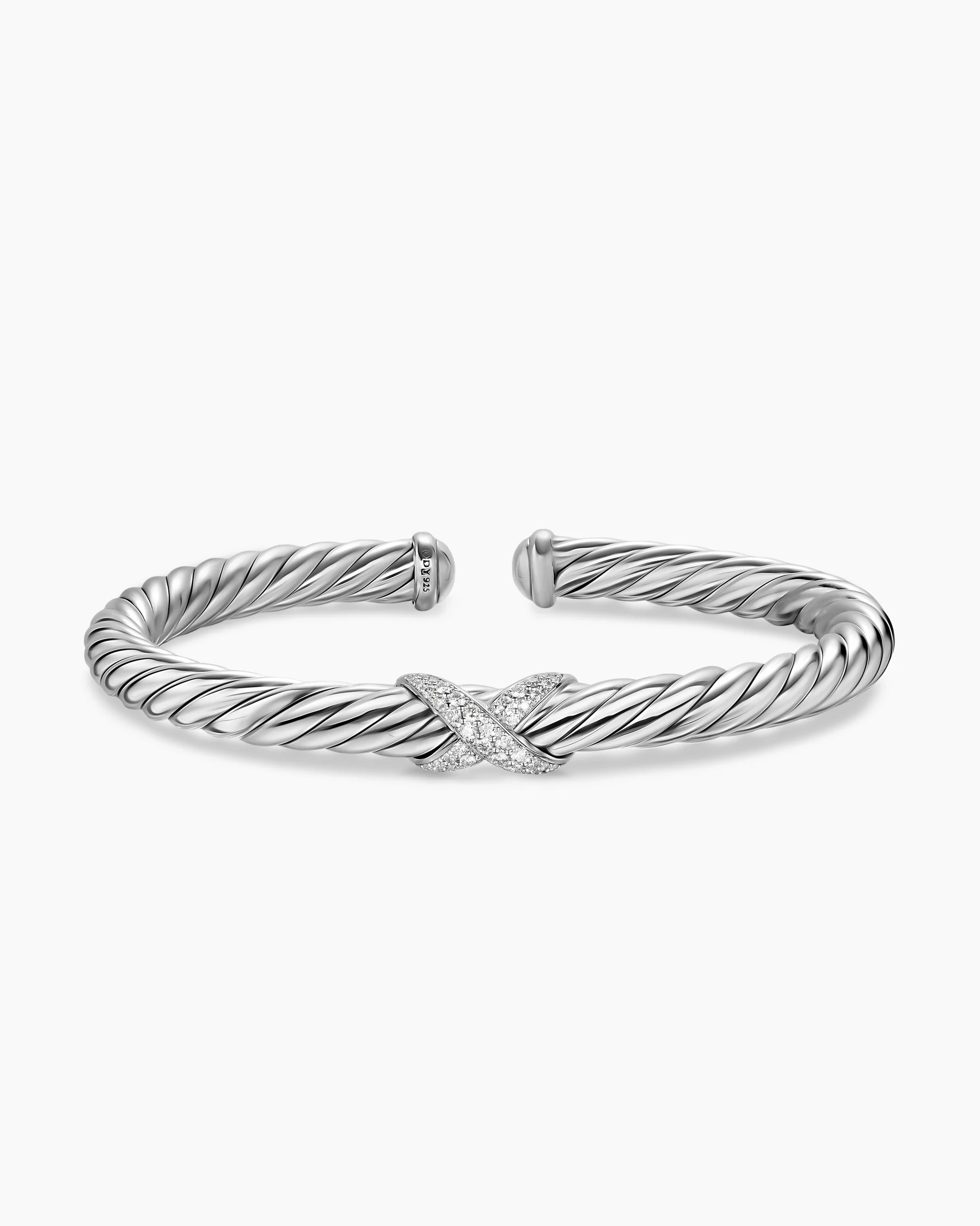 Cablespira® Flex X Bracelet in 18K Yellow Gold with Diamonds, 6mm 4 Cablespira® Flex X Bracelet in 18K Yellow Gold with Diamonds, 6mm