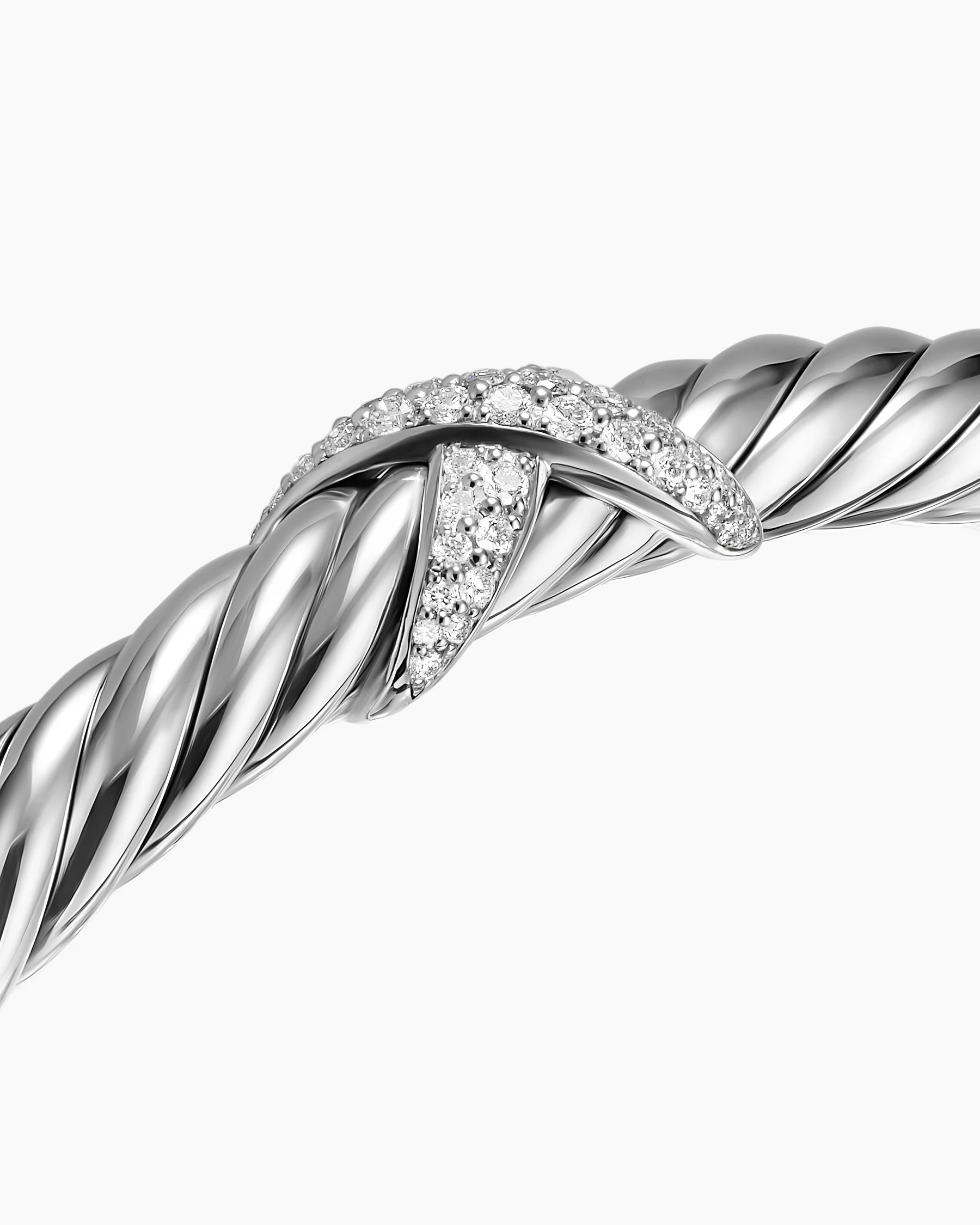 Cablespira® Flex X Bracelet in 18K Yellow Gold with Diamonds, 6mm 5 Cablespira® Flex X Bracelet in 18K Yellow Gold with Diamonds, 6mm