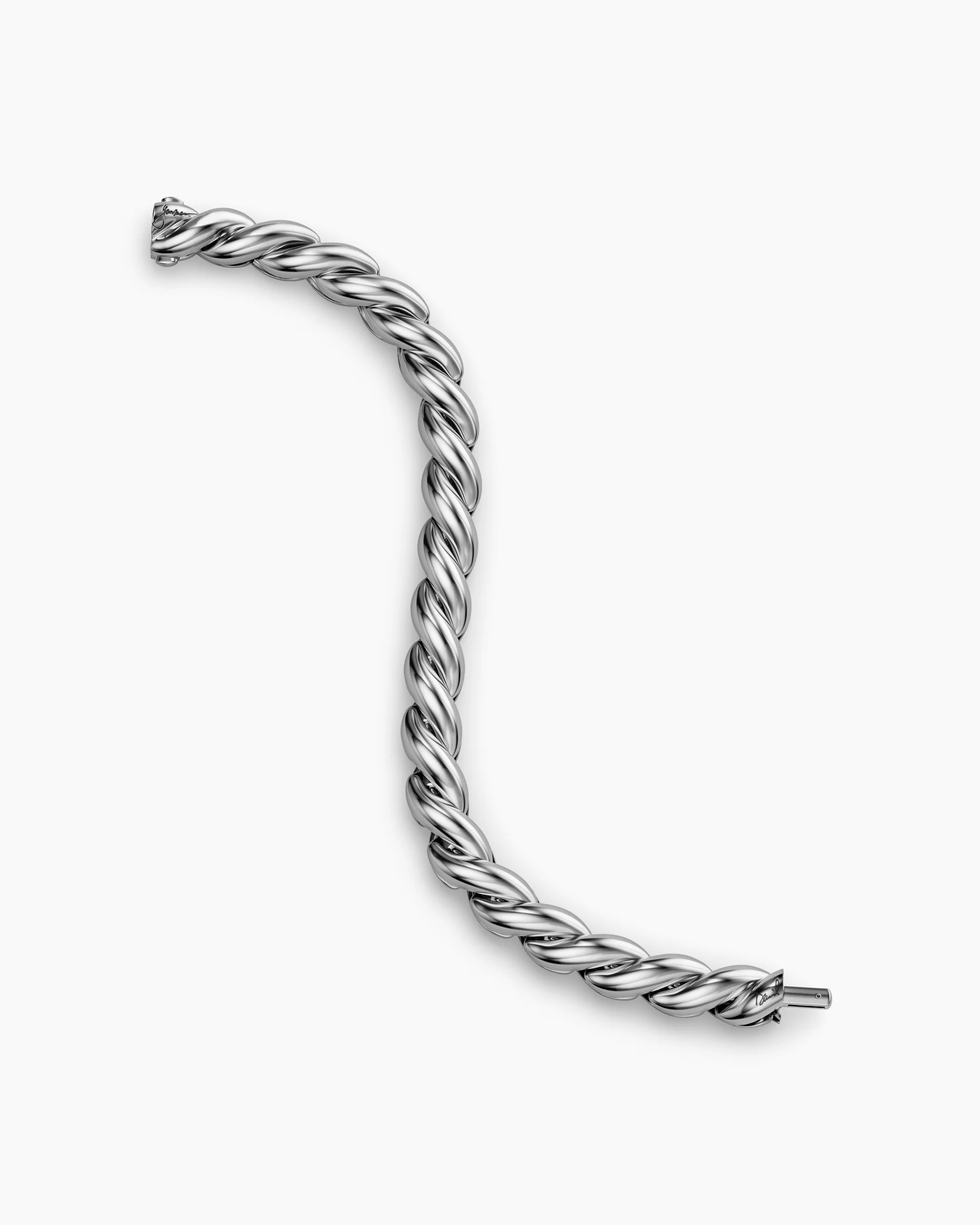 Sculpted Cable Chain Bracelet in Sterling Silver, 10mm 3 Sculpted Cable Chain Bracelet in Sterling Silver, 10mm