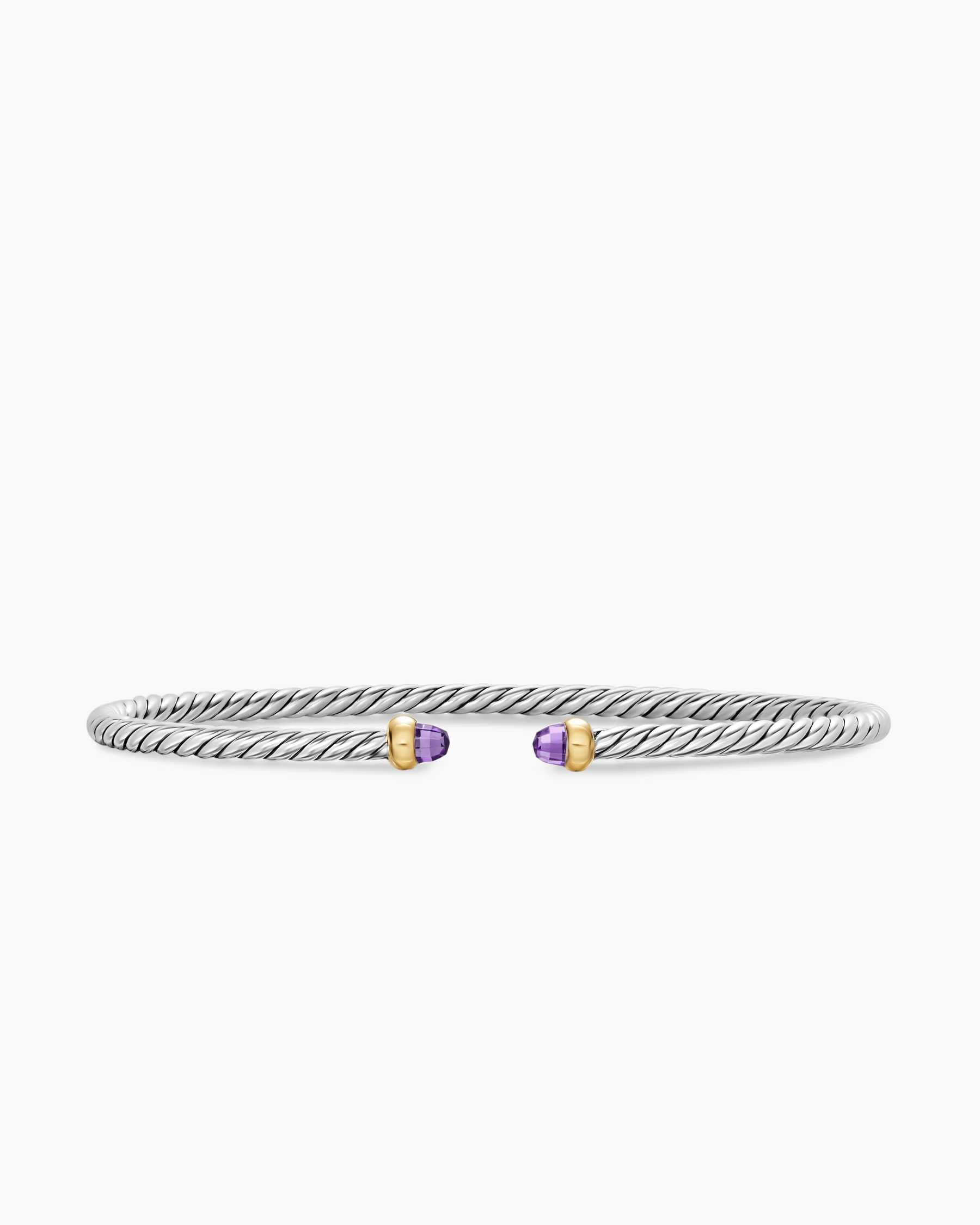 Micro Cablespira® Flex Bracelet in 18K Yellow Gold with Amethyst, 2.6mm 8 Micro Cablespira® Flex Bracelet in 18K Yellow Gold with Amethyst, 2.6mm