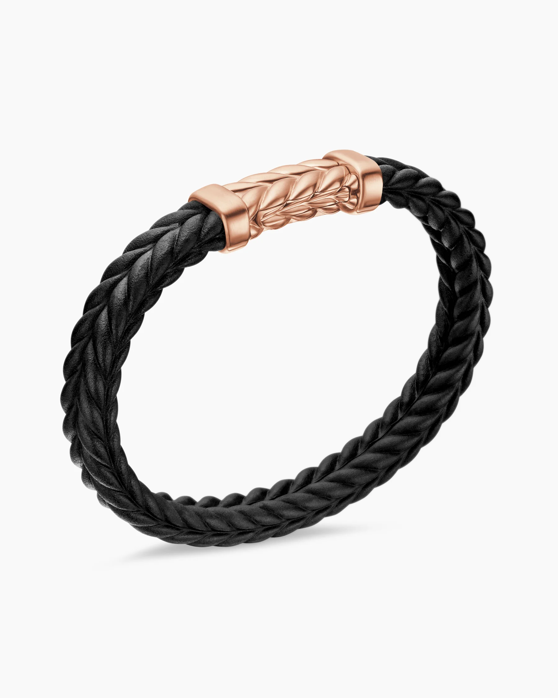 Chevron Bracelet in Black Rubber with 18K Yellow Gold and Diamonds, 9mm 3 Chevron Bracelet in Black Rubber with 18K Yellow Gold and Diamonds, 9mm