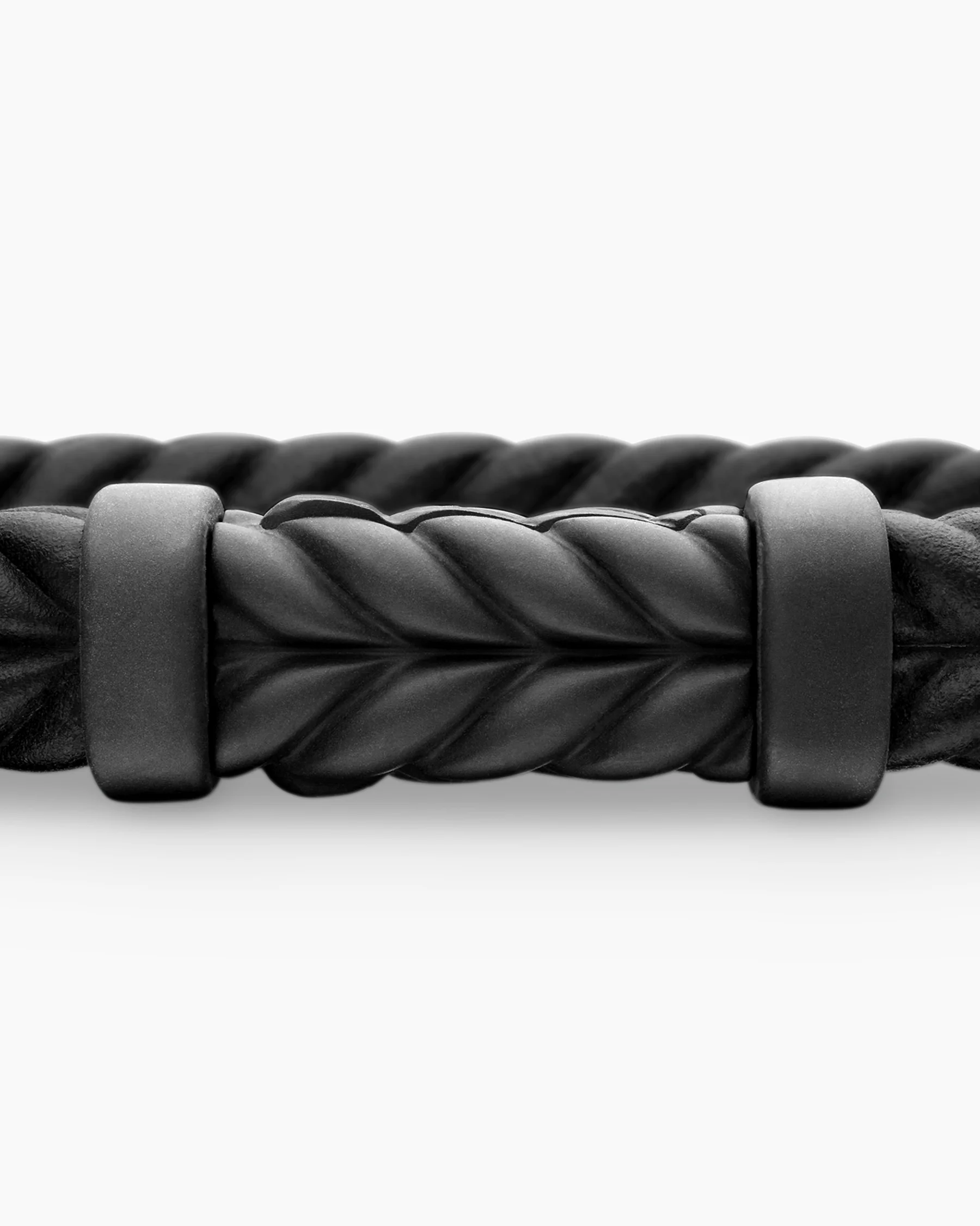 Chevron Bracelet in Black Rubber with 18K Yellow Gold and Diamonds, 9mm 34 Chevron Bracelet in Black Rubber with 18K Yellow Gold and Diamonds, 9mm