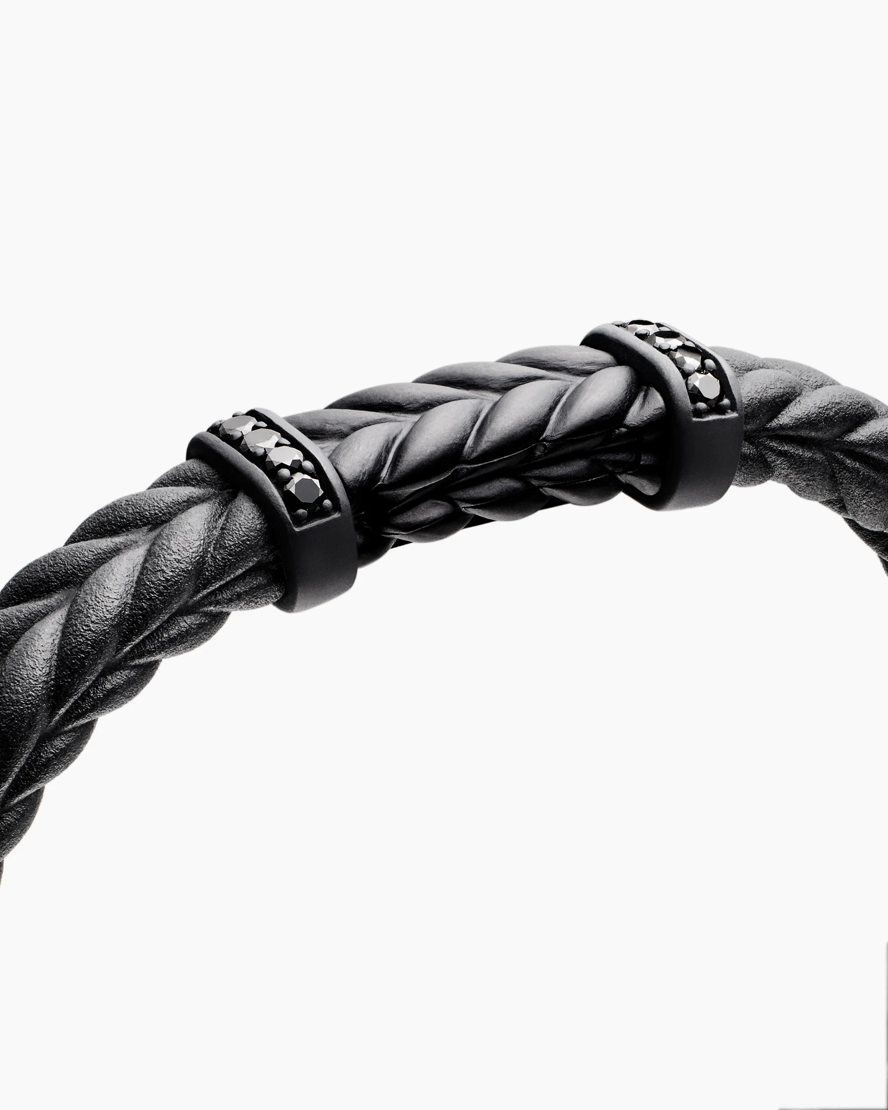 Chevron Bracelet in Black Rubber with 18K Yellow Gold and Diamonds, 9mm 39 Chevron Bracelet in Black Rubber with 18K Yellow Gold and Diamonds, 9mm