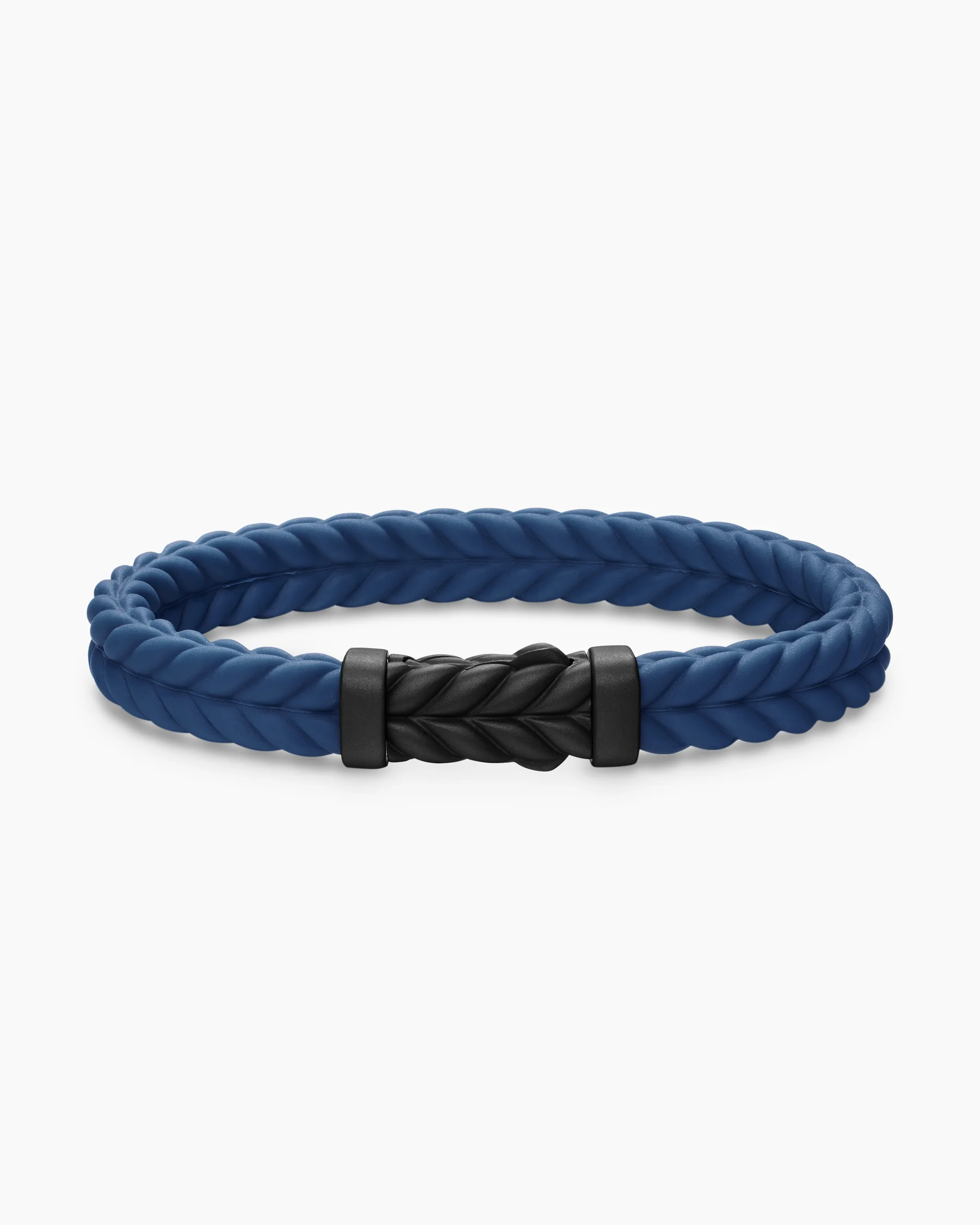 Chevron Bracelet in Black Rubber with 18K Yellow Gold and Diamonds, 9mm 42 Chevron Bracelet in Black Rubber with 18K Yellow Gold and Diamonds, 9mm