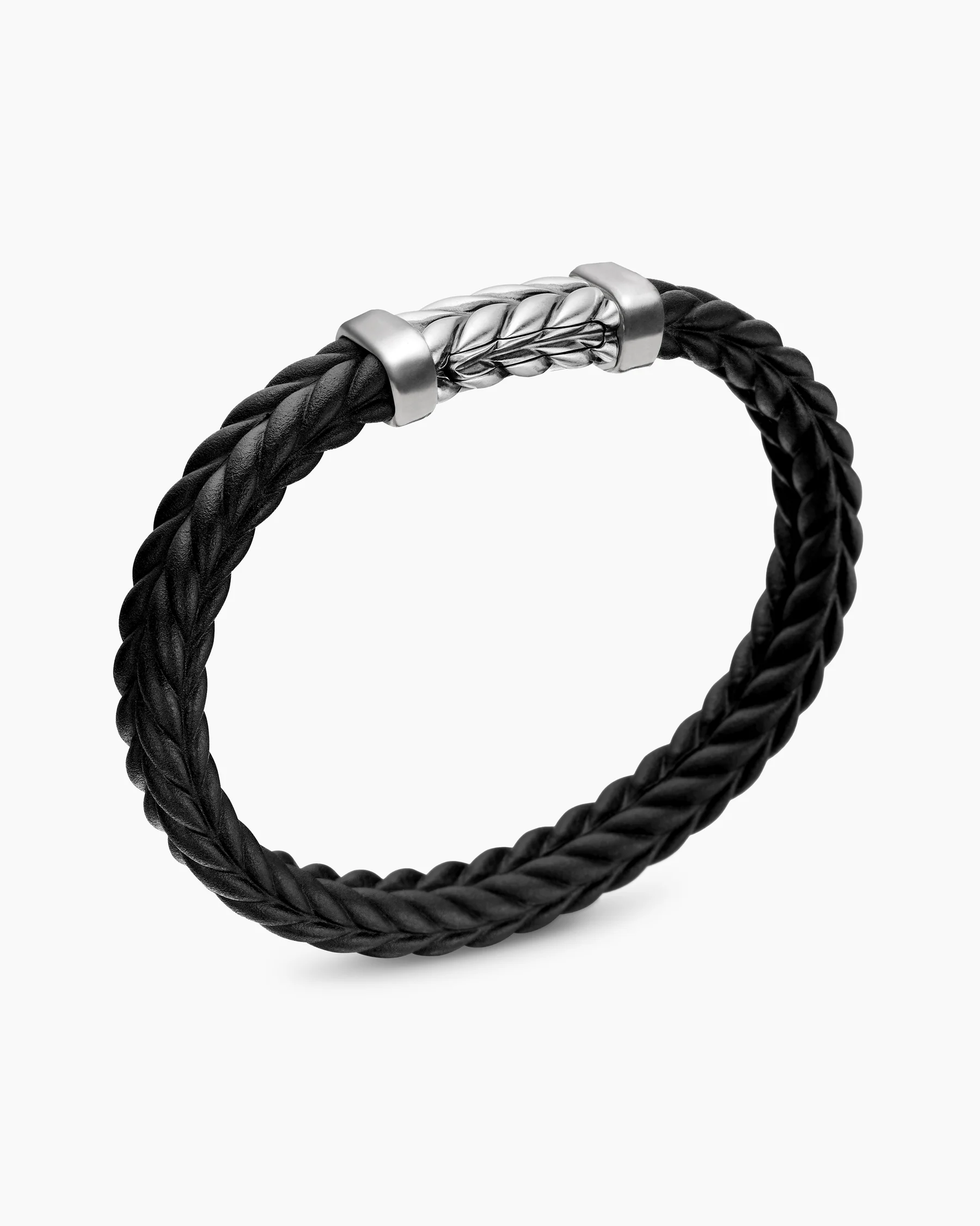 Chevron Bracelet in Black Rubber with 18K Yellow Gold and Diamonds, 9mm 50 Chevron Bracelet in Black Rubber with 18K Yellow Gold and Diamonds, 9mm