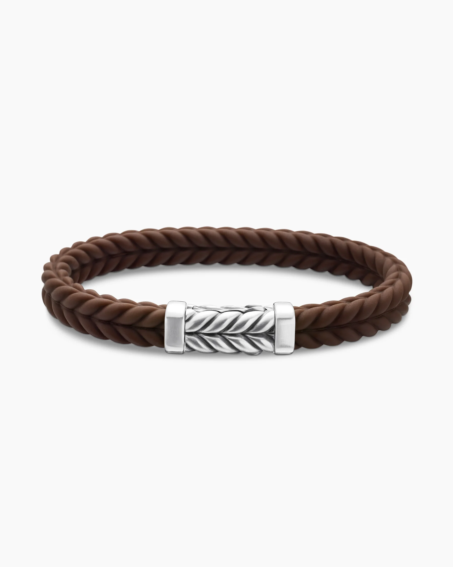 Chevron Bracelet in Black Rubber with 18K Yellow Gold and Diamonds, 9mm 71 Chevron Bracelet in Black Rubber with 18K Yellow Gold and Diamonds, 9mm