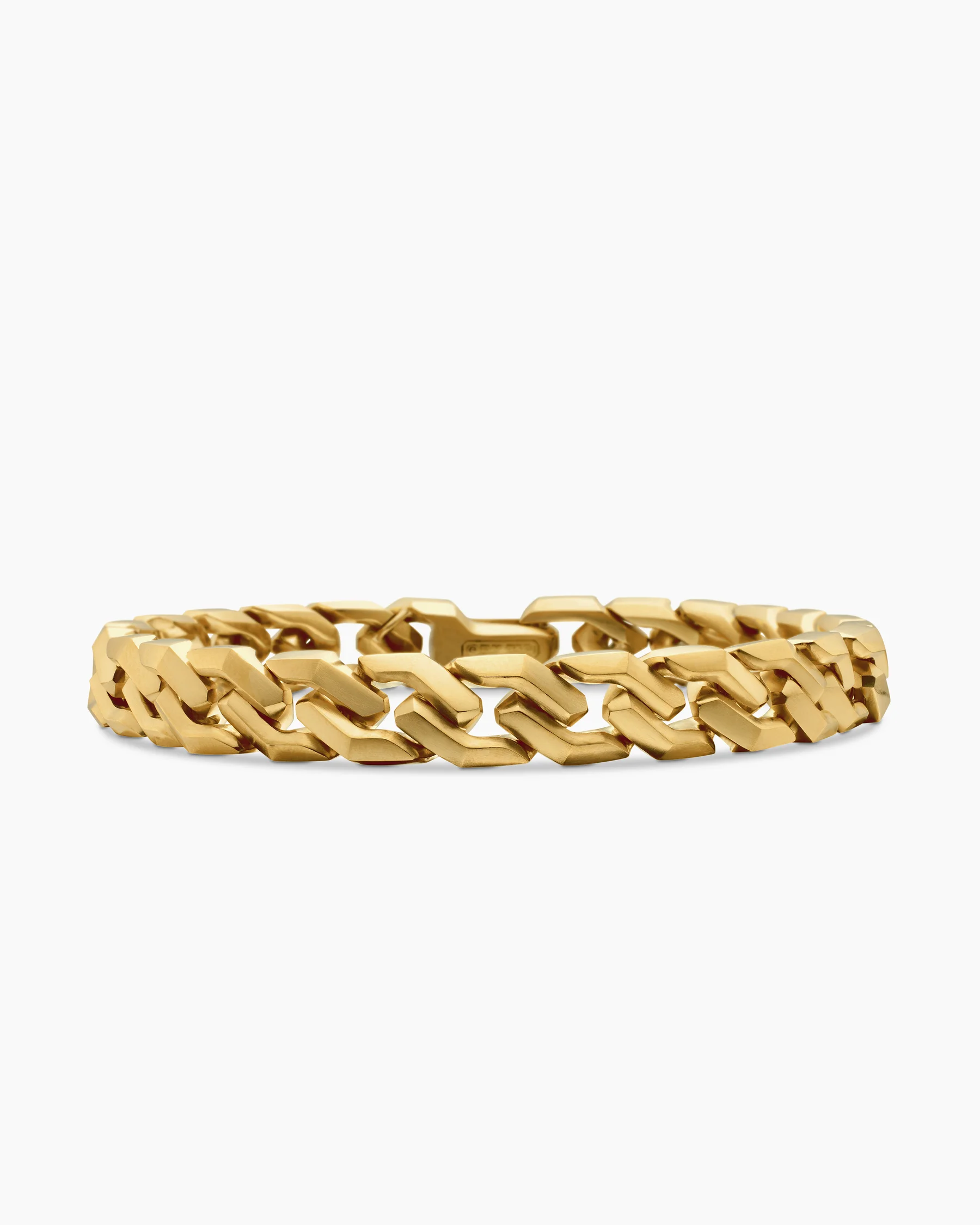 Curb Chain Angular Link Bracelet in Sterling Silver, 8.7mm