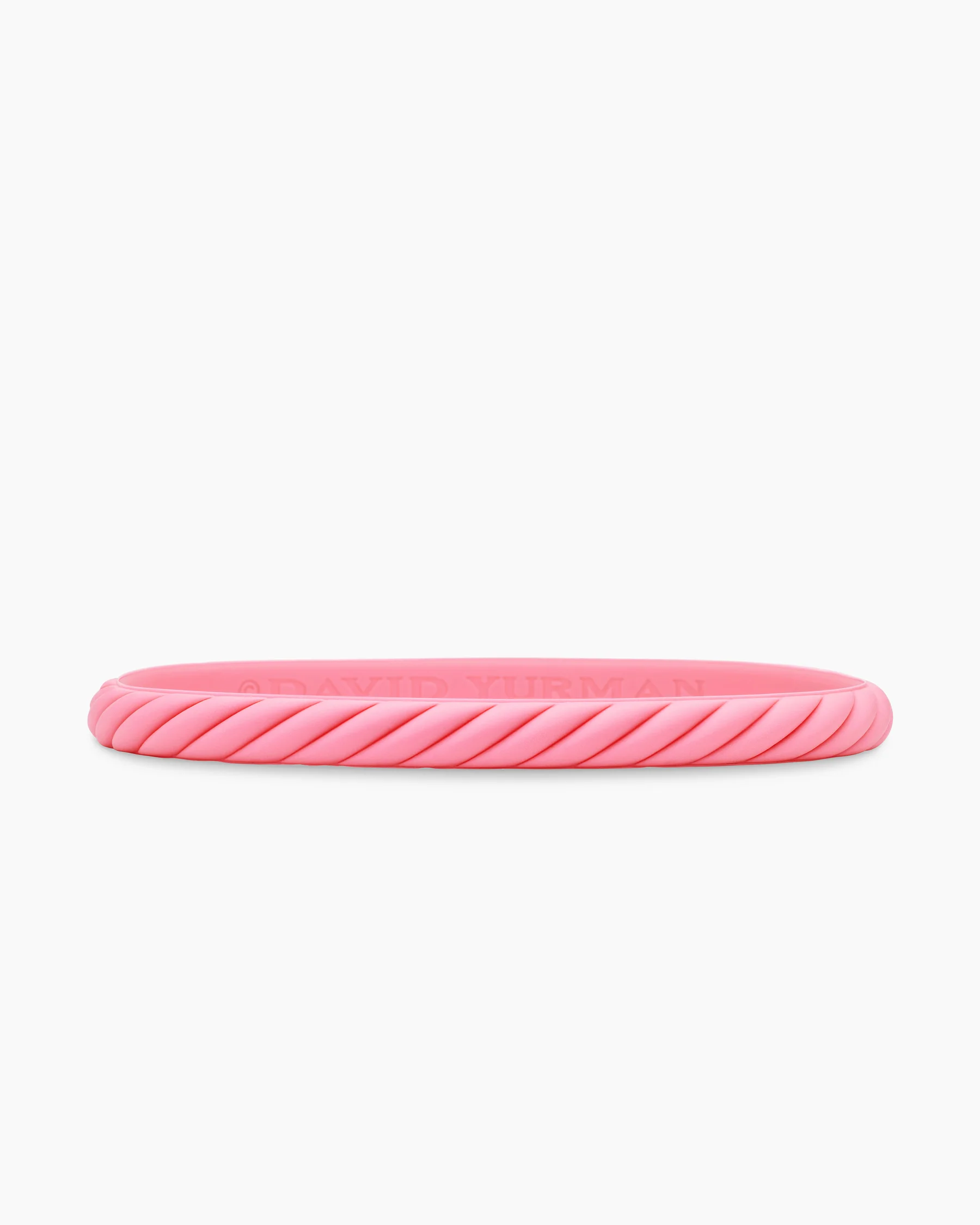 Cable Bracelet in Pink Rubber, 6mm