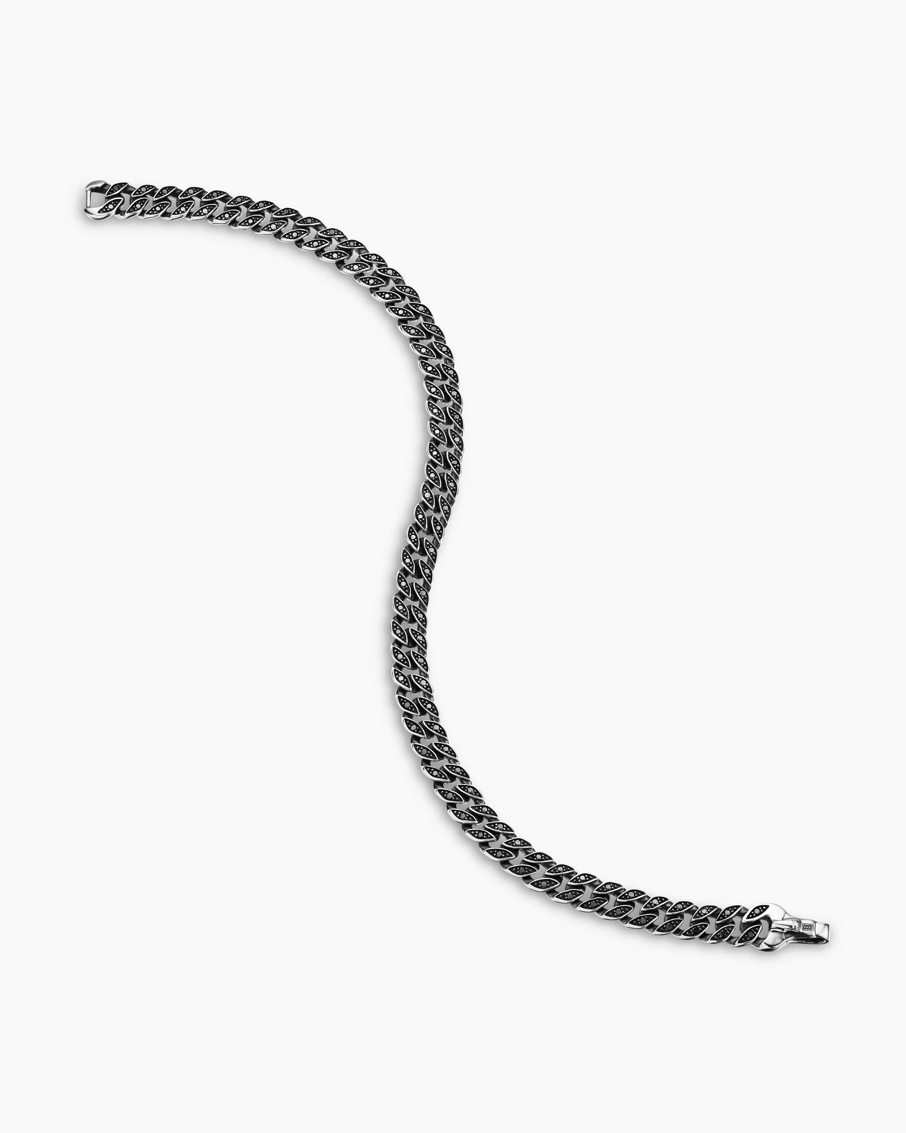 Curb Chain Bracelet in 18K Rose Gold with Cognac Diamonds, 6mm 21 Curb Chain Bracelet in 18K Rose Gold with Cognac Diamonds, 6mm