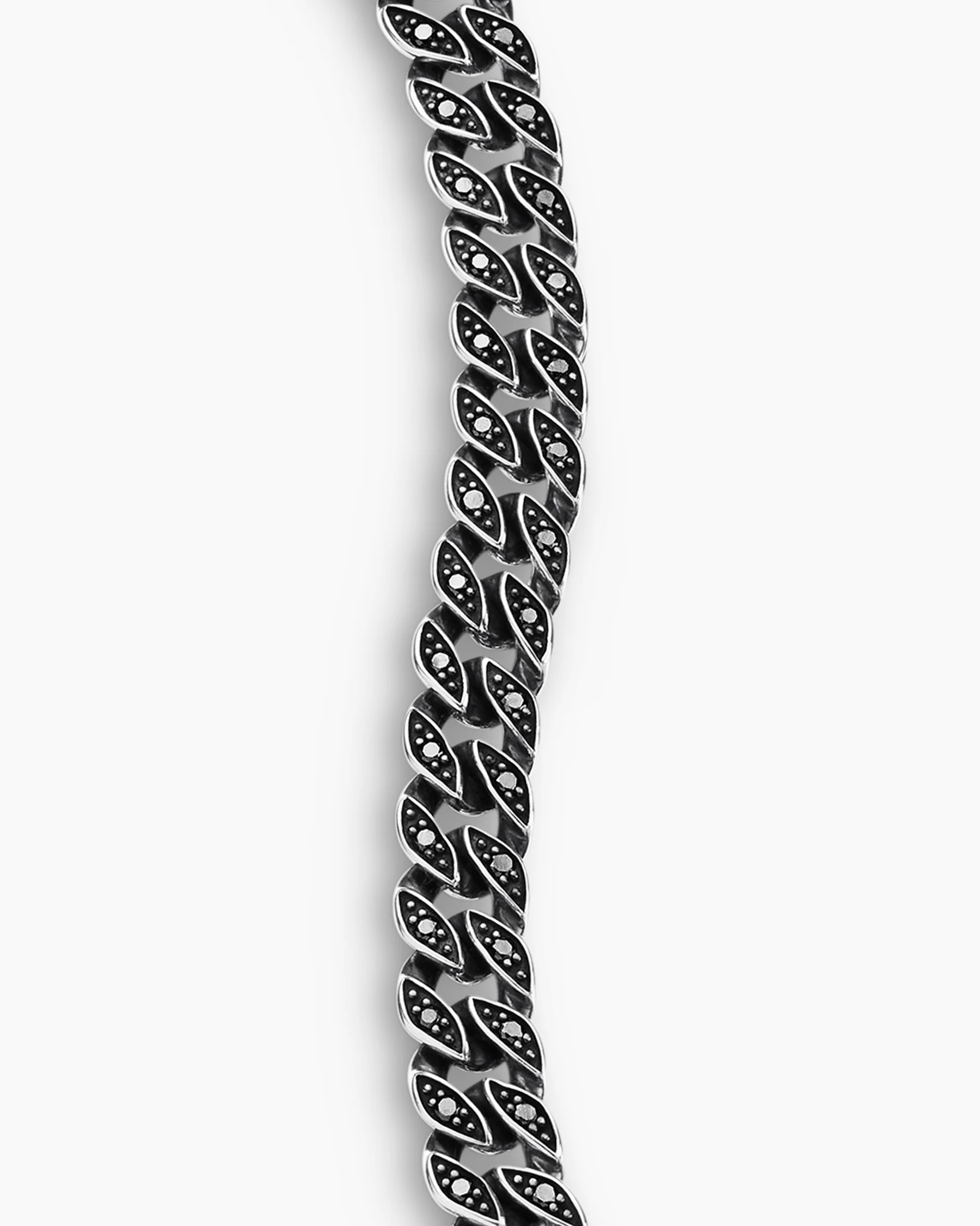 Curb Chain Bracelet in 18K Rose Gold with Cognac Diamonds, 6mm 23 Curb Chain Bracelet in 18K Rose Gold with Cognac Diamonds, 6mm