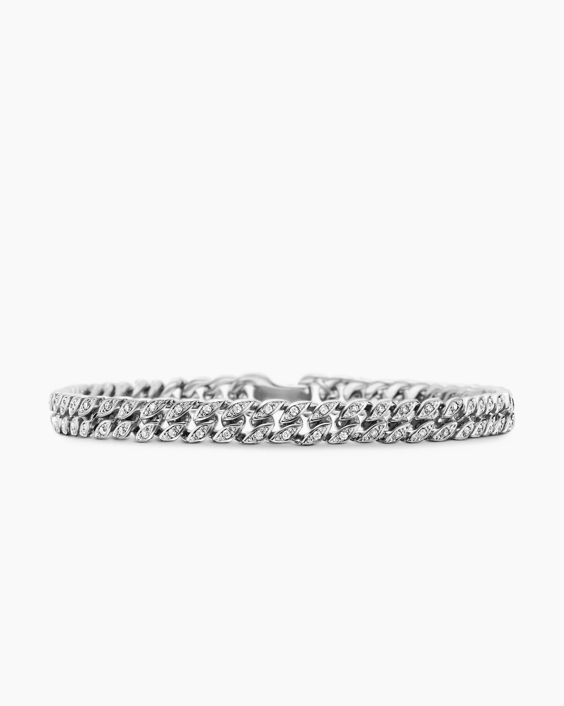 Curb Chain Bracelet in 18K Rose Gold with Cognac Diamonds, 6mm 28 Curb Chain Bracelet in 18K Rose Gold with Cognac Diamonds, 6mm