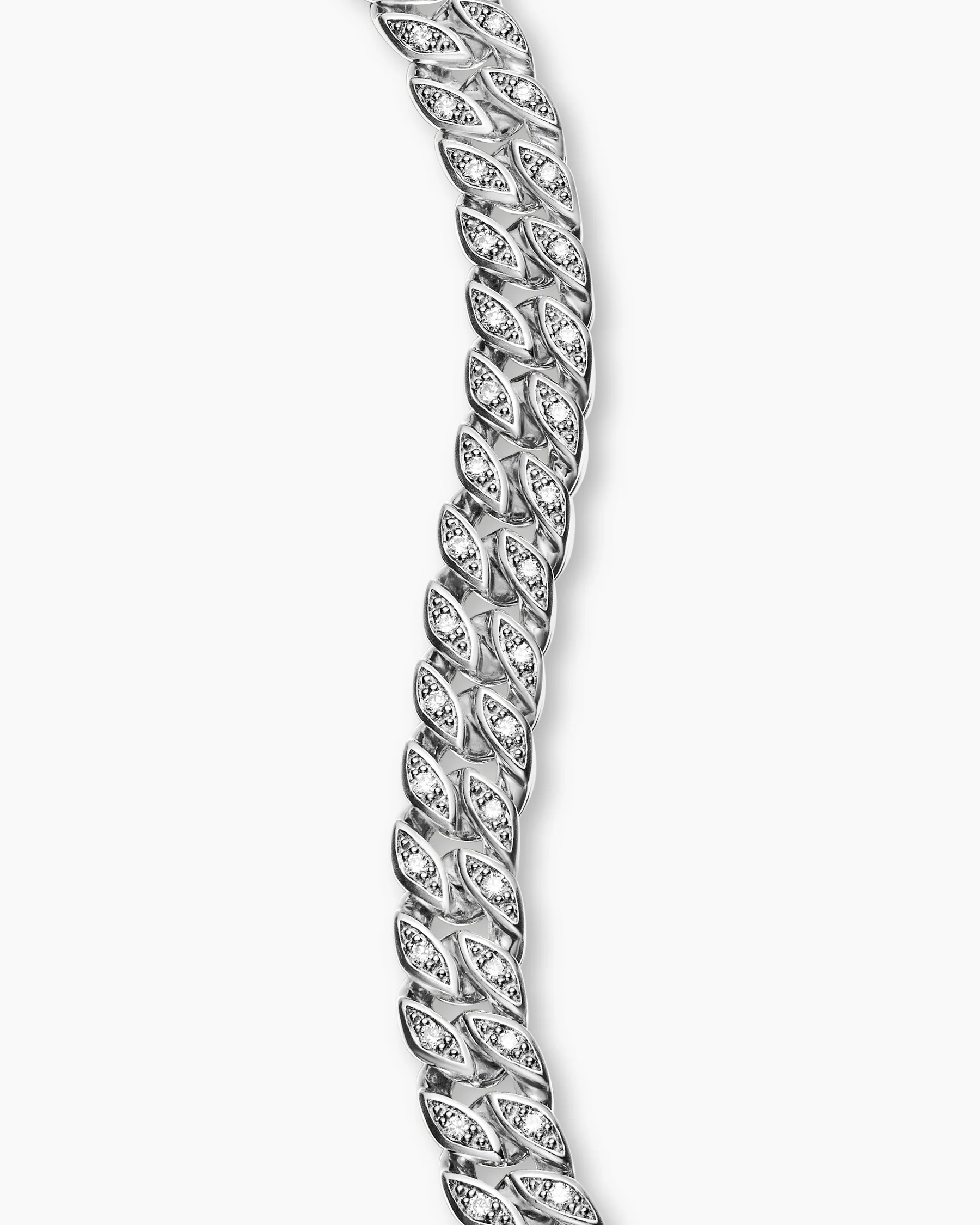 Curb Chain Bracelet in 18K Rose Gold with Cognac Diamonds, 6mm 32 Curb Chain Bracelet in 18K Rose Gold with Cognac Diamonds, 6mm