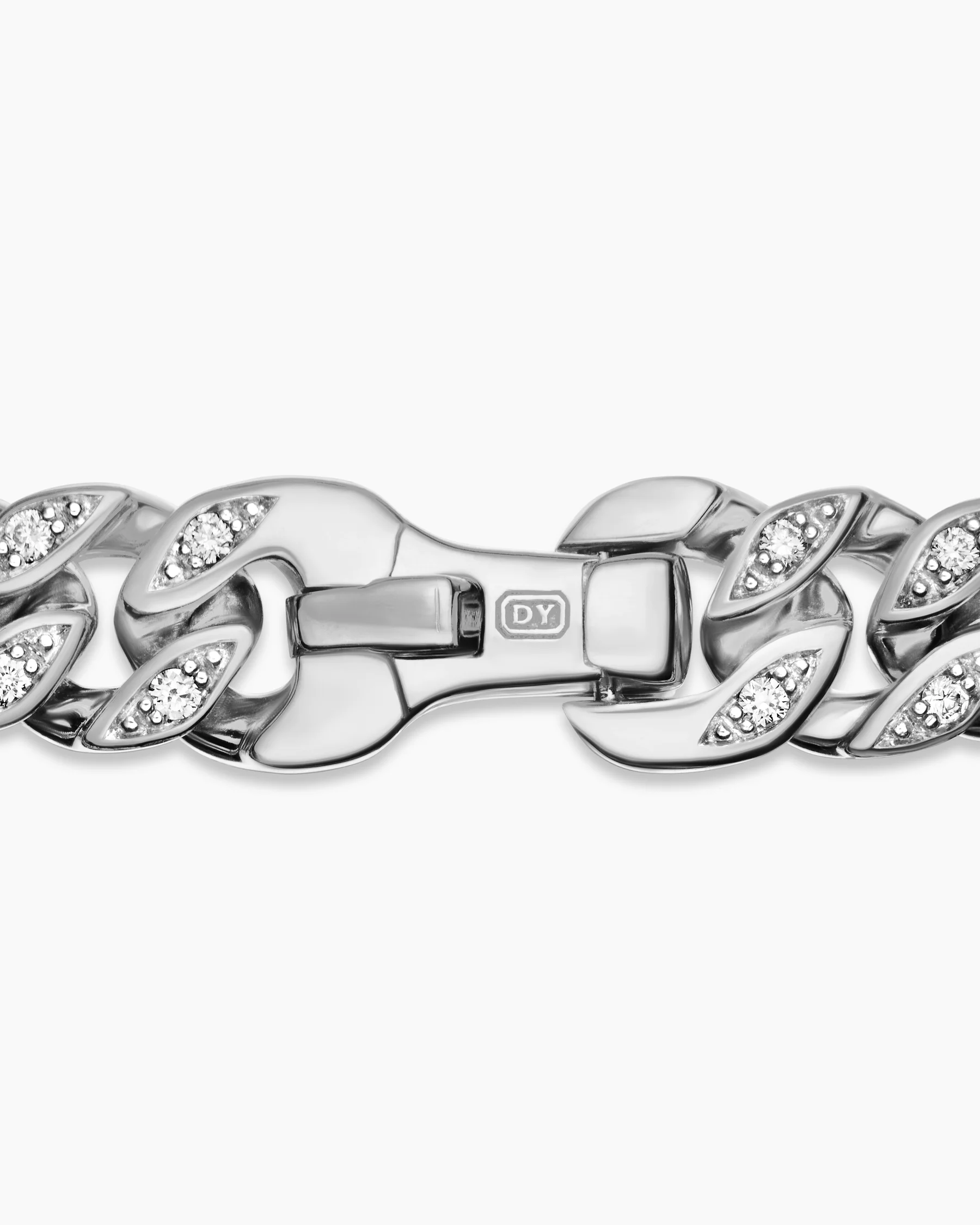 Curb Chain Bracelet in 18K Rose Gold with Cognac Diamonds, 6mm 34 Curb Chain Bracelet in 18K Rose Gold with Cognac Diamonds, 6mm