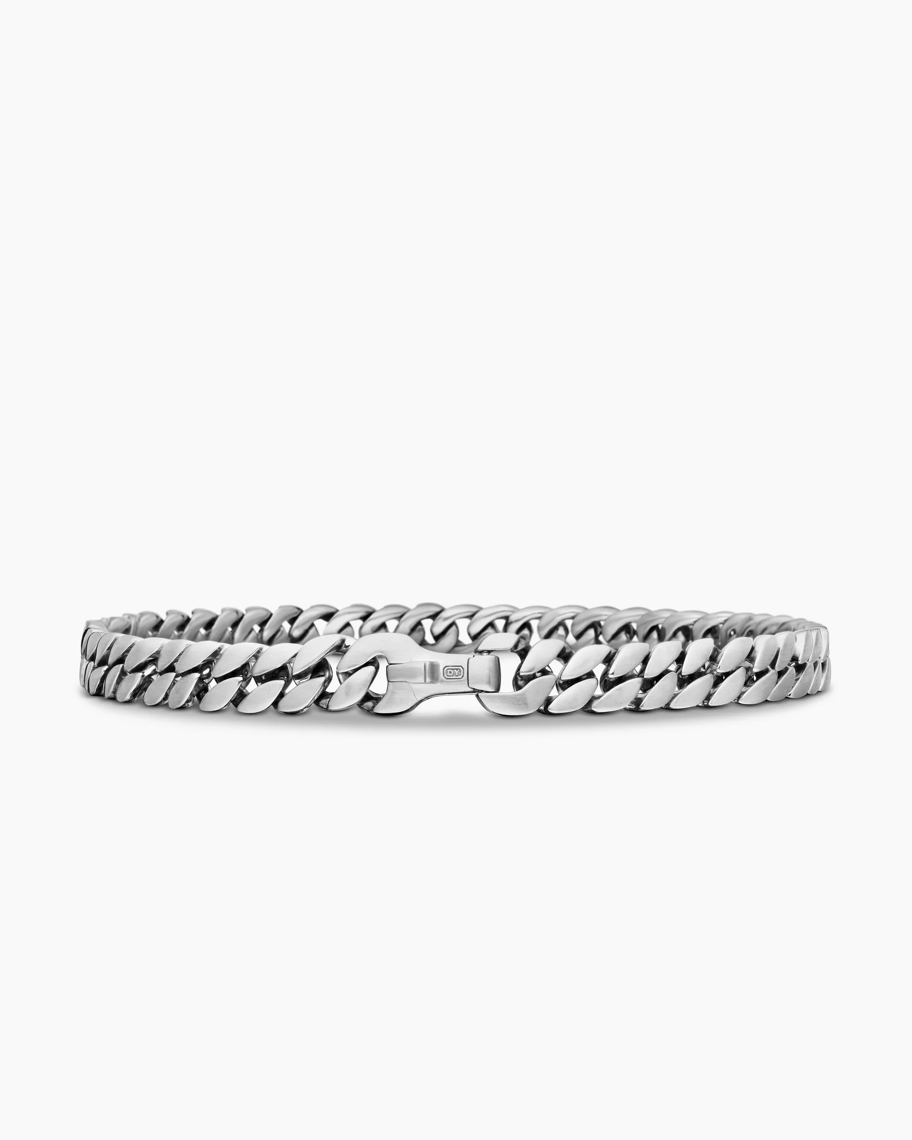 Curb Chain Bracelet in 18K Rose Gold with Cognac Diamonds, 6mm 42 Curb Chain Bracelet in 18K Rose Gold with Cognac Diamonds, 6mm