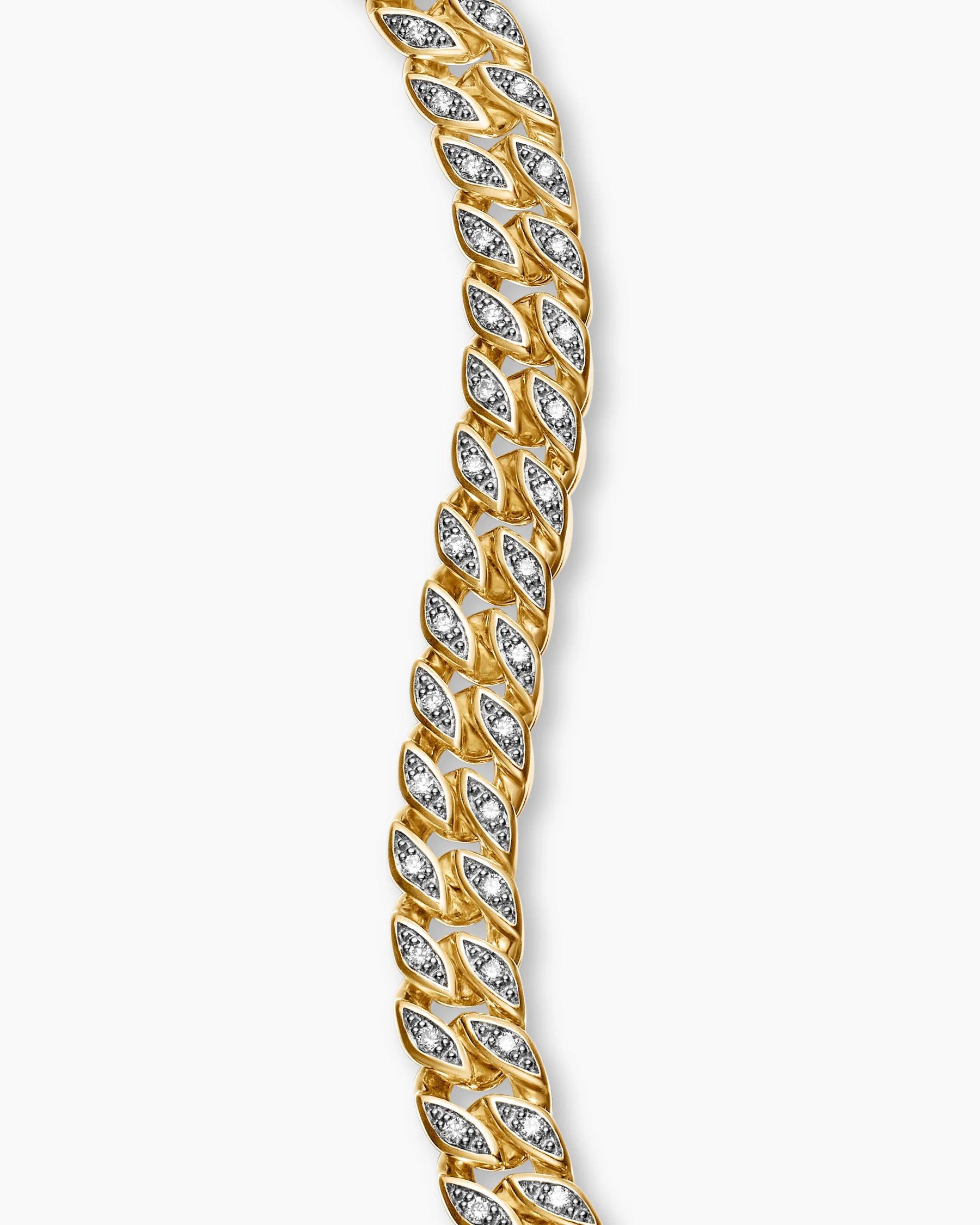 Curb Chain Bracelet in 18K Rose Gold with Cognac Diamonds, 6mm 5 Curb Chain Bracelet in 18K Rose Gold with Cognac Diamonds, 6mm