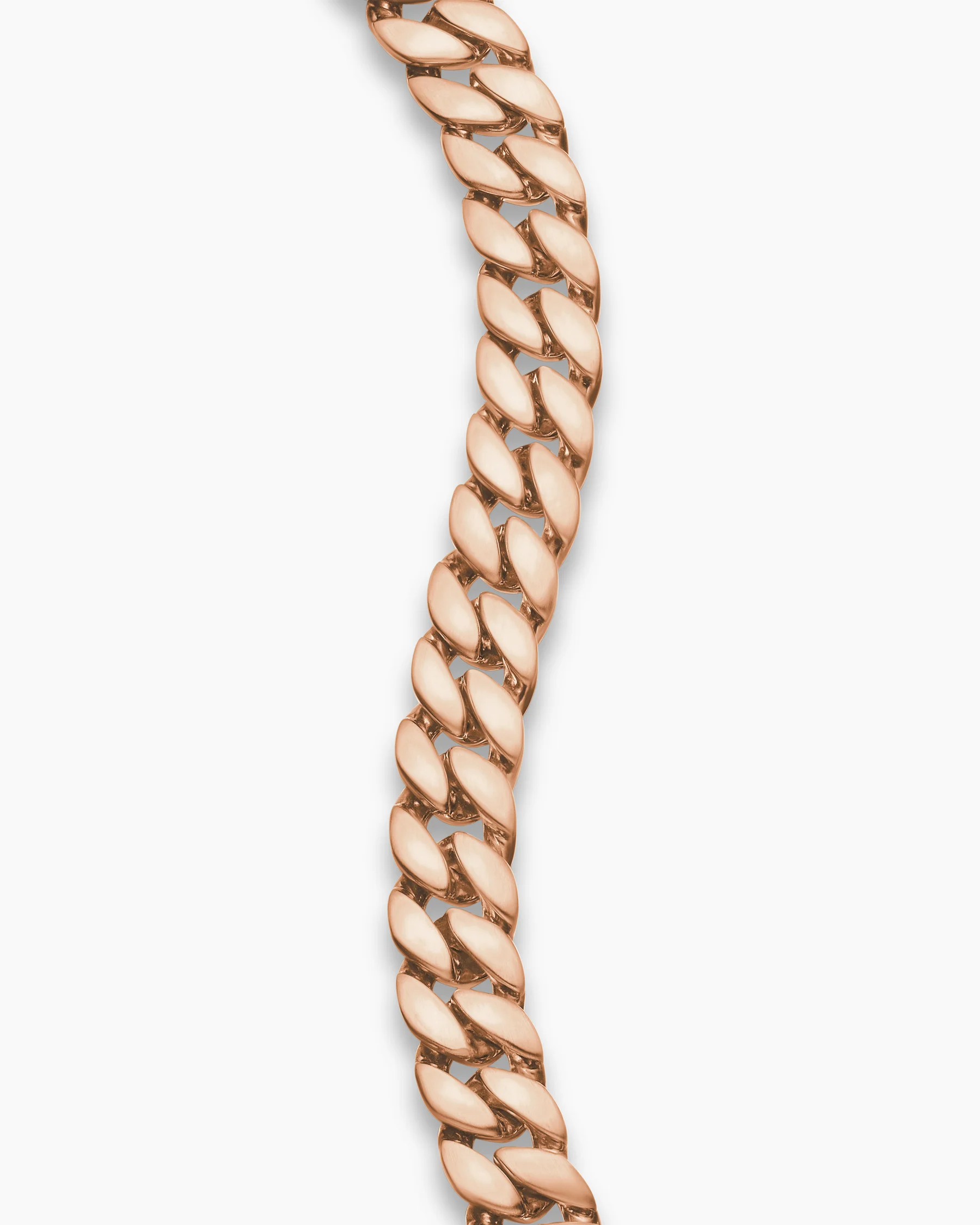 Curb Chain Bracelet in 18K Rose Gold with Cognac Diamonds, 6mm 59 Curb Chain Bracelet in 18K Rose Gold with Cognac Diamonds, 6mm