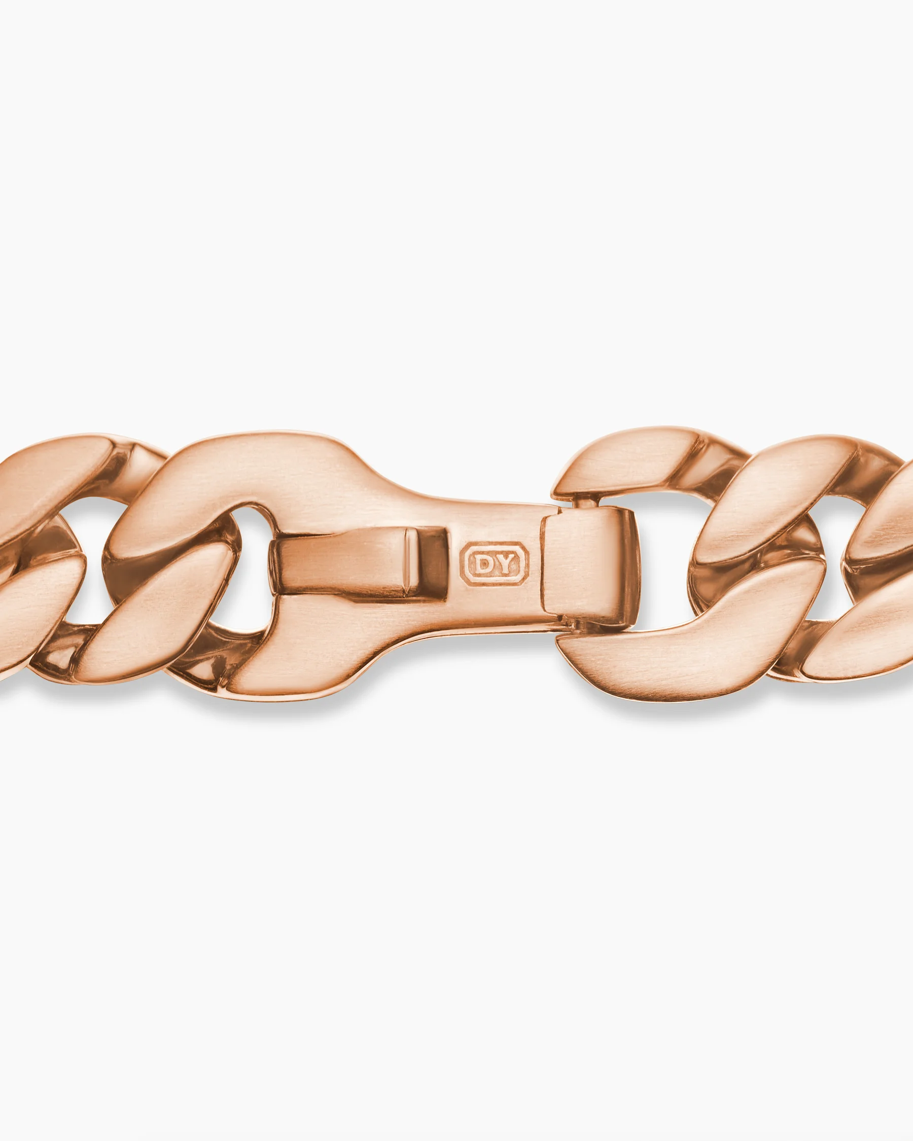 Curb Chain Bracelet in 18K Rose Gold with Cognac Diamonds, 6mm 61 Curb Chain Bracelet in 18K Rose Gold with Cognac Diamonds, 6mm