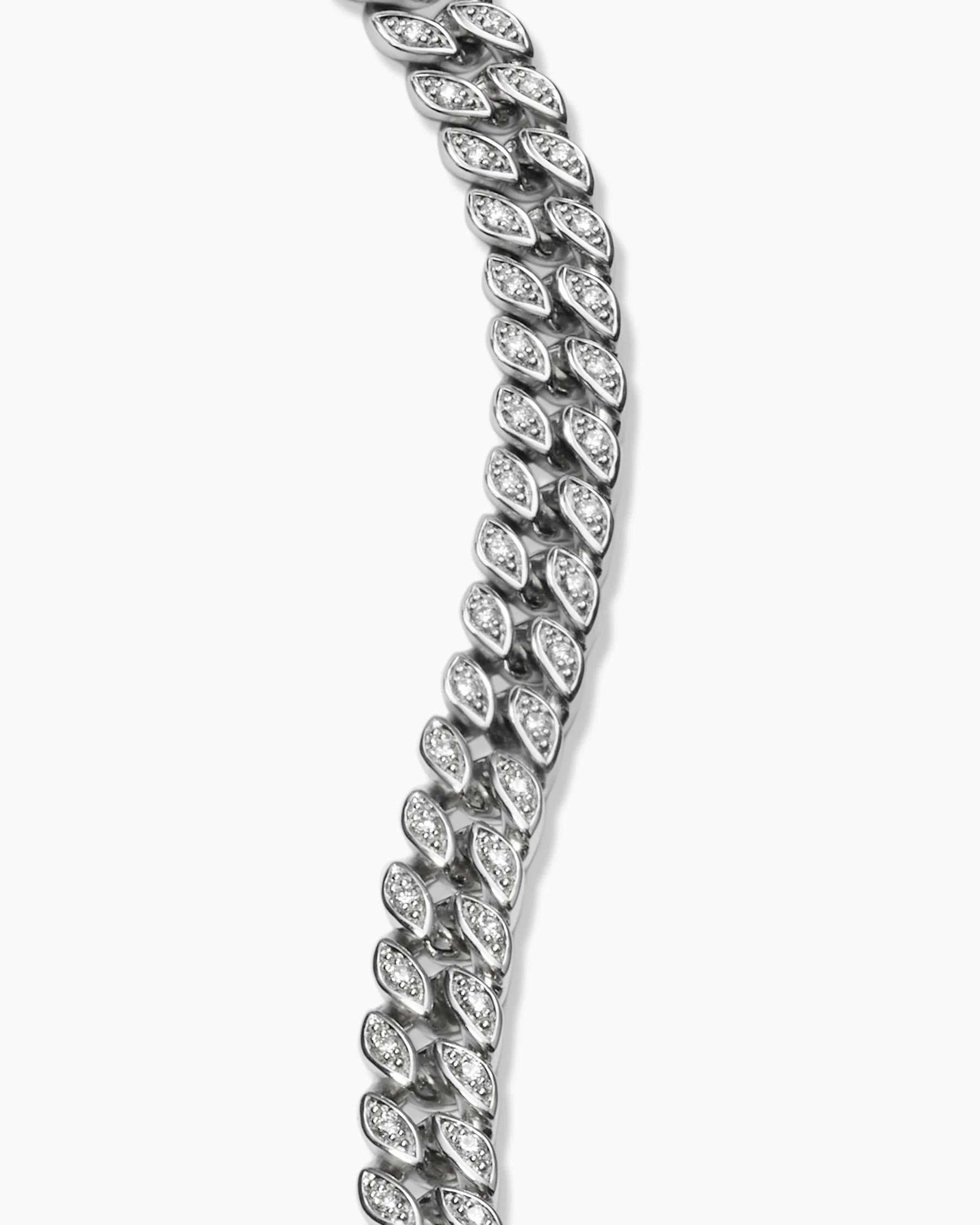 Curb Chain Bracelet in 18K Rose Gold with Cognac Diamonds, 6mm 68 Curb Chain Bracelet in 18K Rose Gold with Cognac Diamonds, 6mm