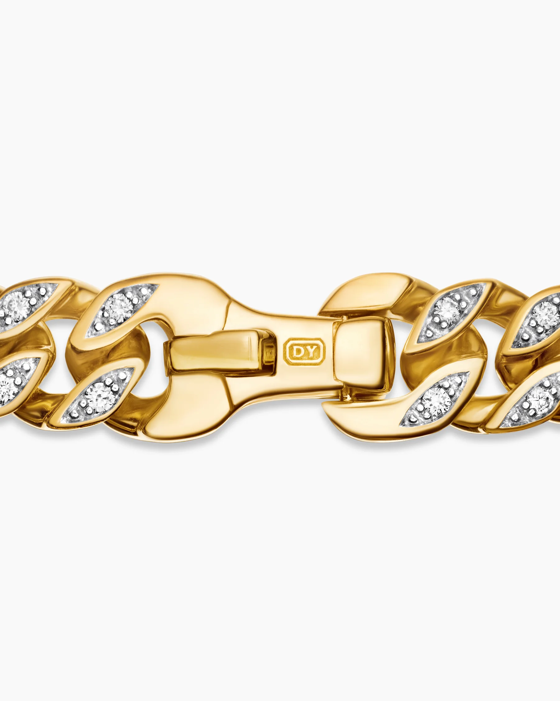 Curb Chain Bracelet in 18K Rose Gold with Cognac Diamonds, 6mm 7 Curb Chain Bracelet in 18K Rose Gold with Cognac Diamonds, 6mm