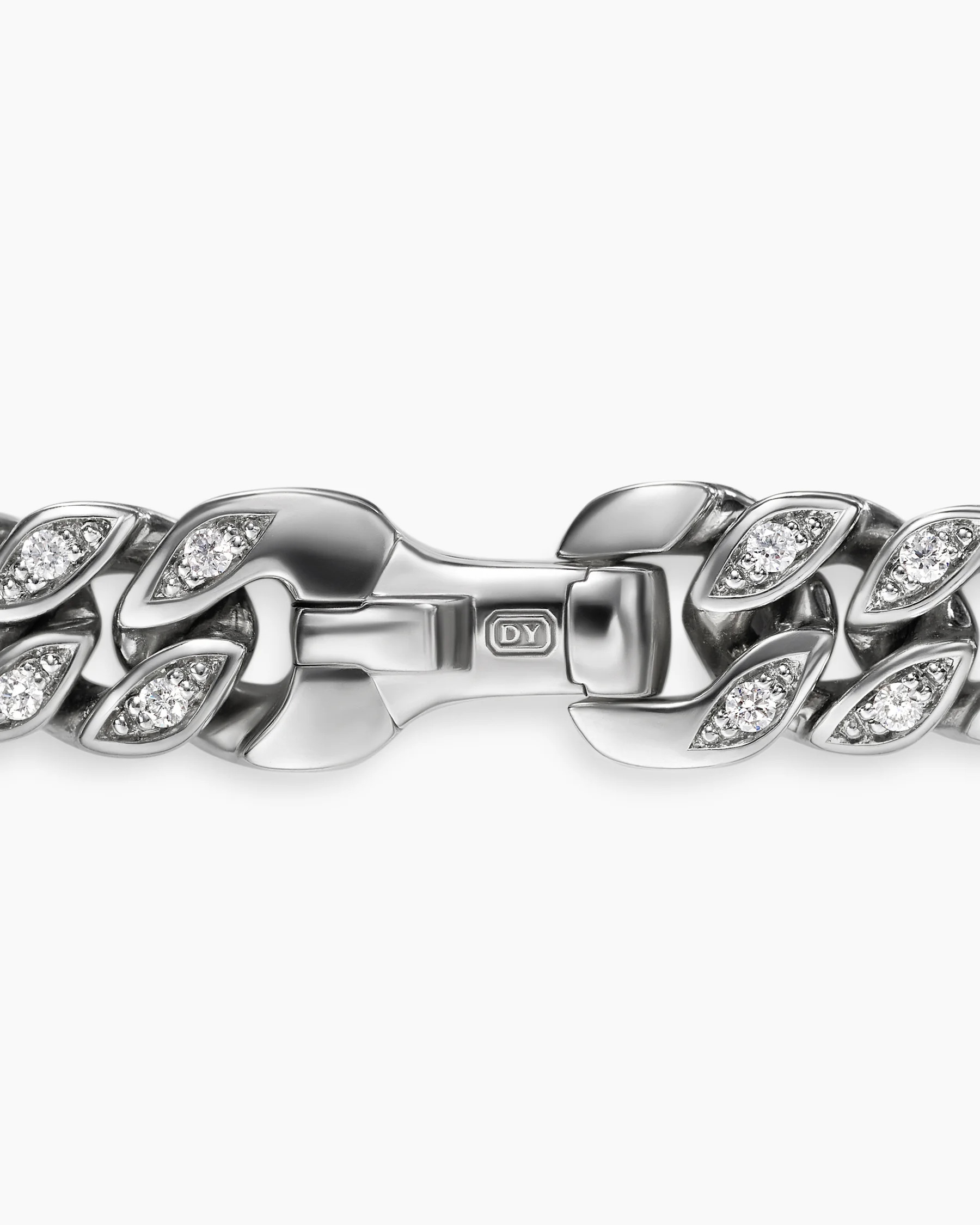 Curb Chain Bracelet in 18K Rose Gold with Cognac Diamonds, 6mm 70 Curb Chain Bracelet in 18K Rose Gold with Cognac Diamonds, 6mm