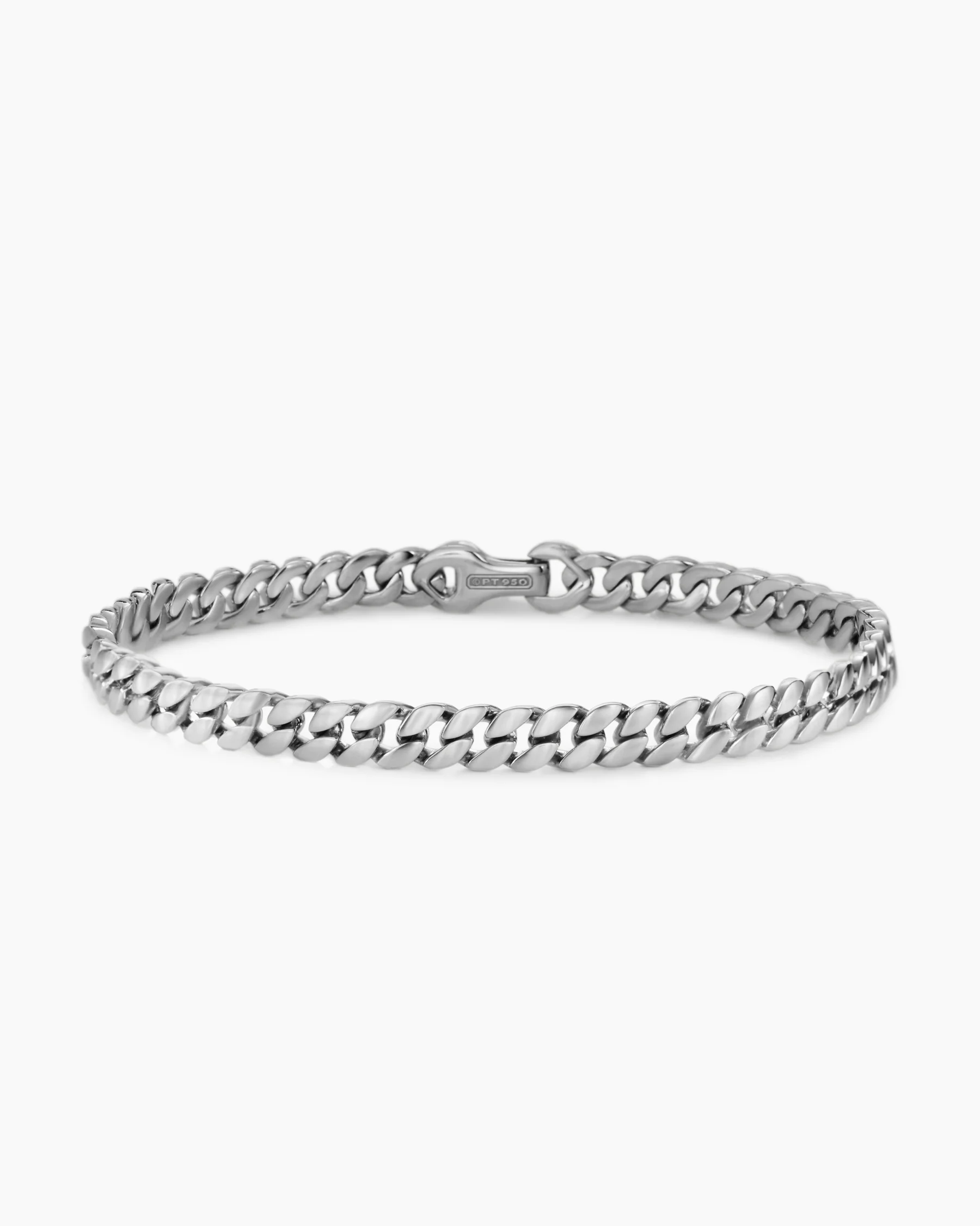 Curb Chain Bracelet in 18K Rose Gold with Cognac Diamonds, 6mm 75 Curb Chain Bracelet in 18K Rose Gold with Cognac Diamonds, 6mm