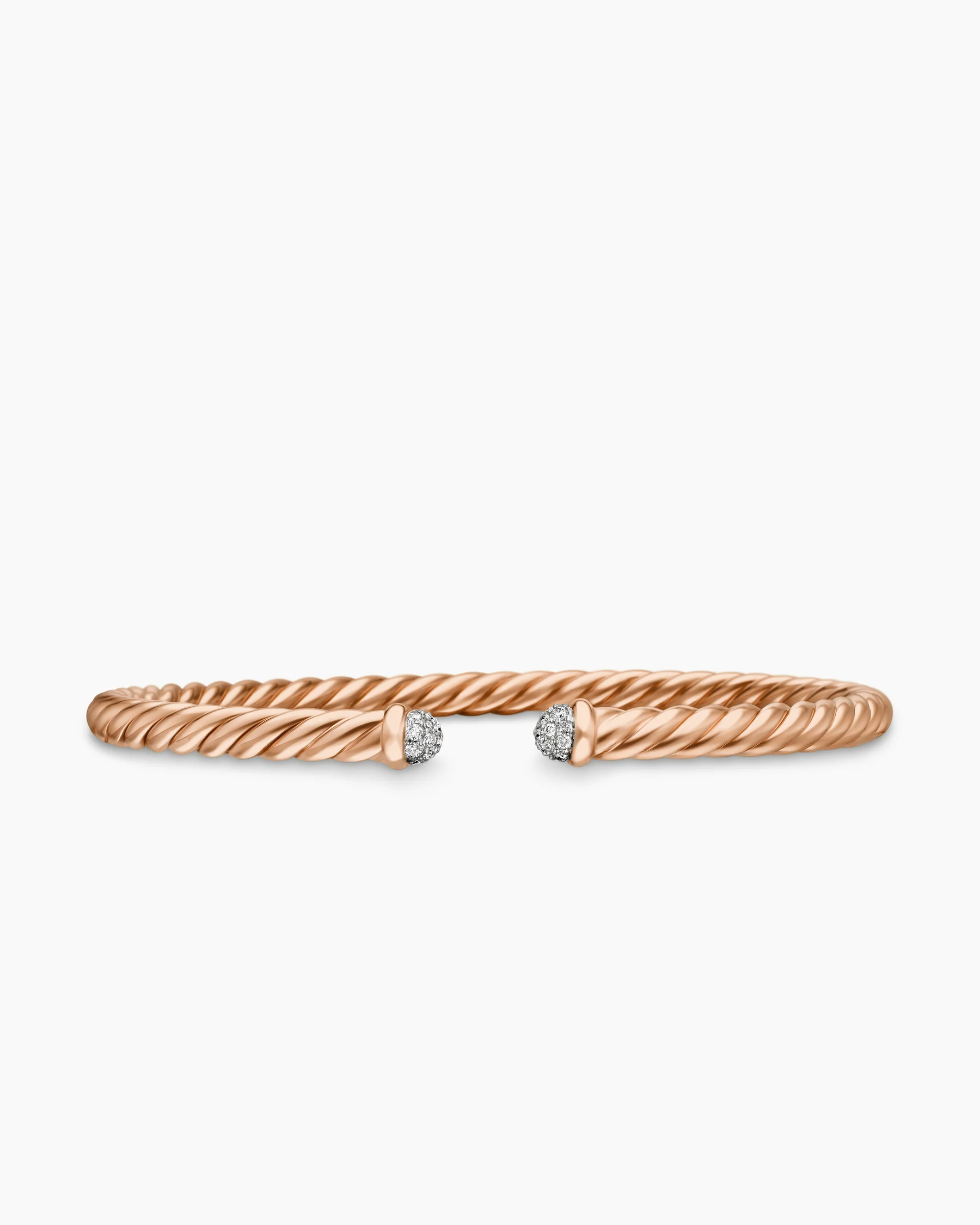 Cablespira® Flex Bracelet in 18K Yellow Gold with Diamonds, 4mm
