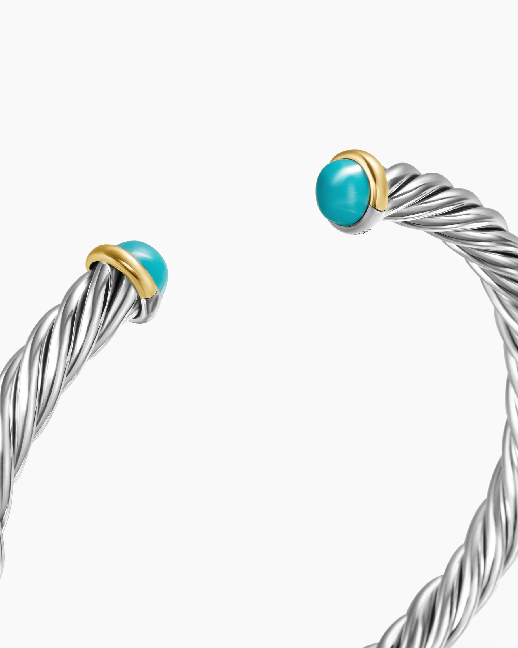 Cable Cuff Bracelet in Green Aluminum, 6mm 45 Cable Cuff Bracelet in Green Aluminum, 6mm