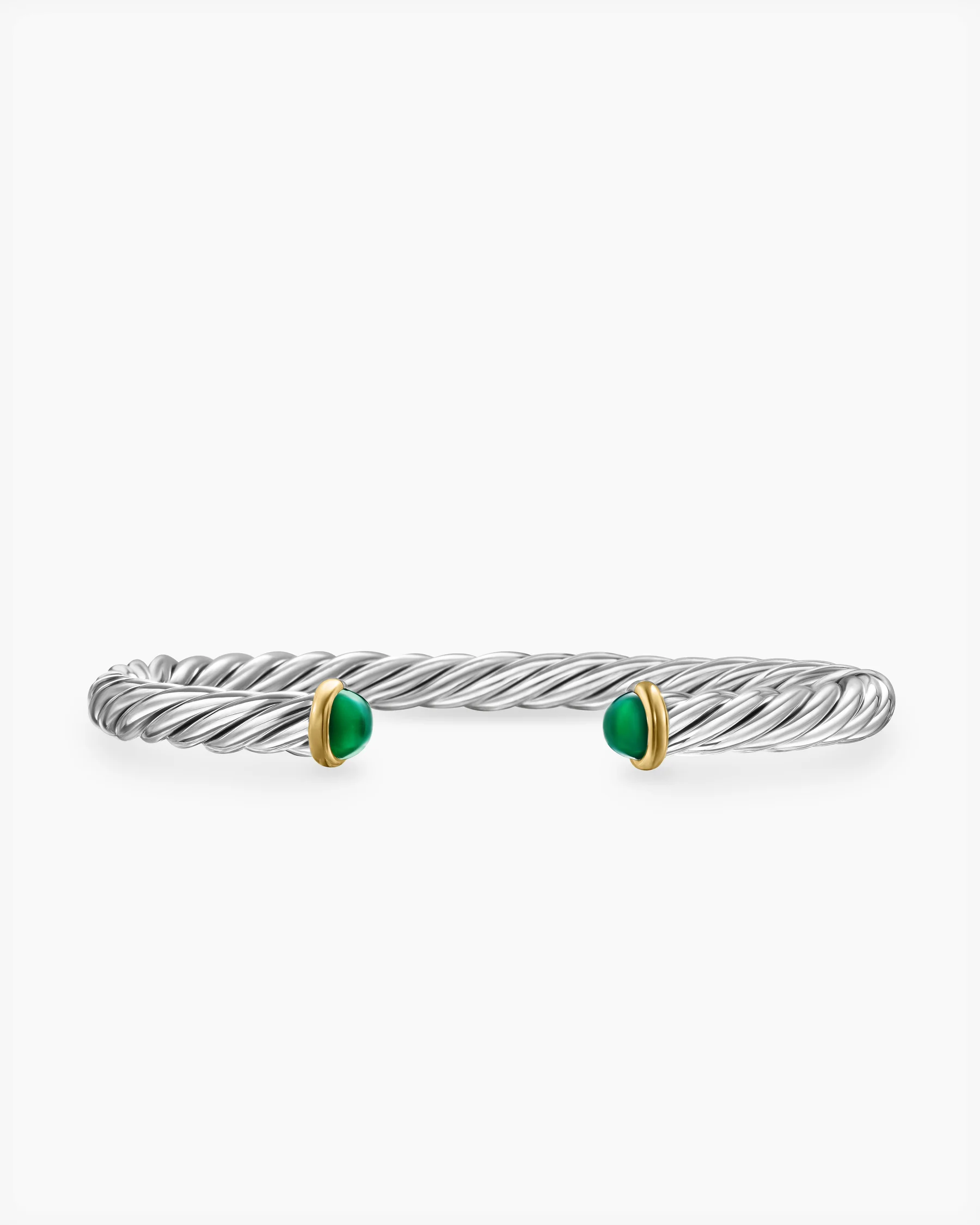 Cable Cuff Bracelet in Green Aluminum, 6mm 47 Cable Cuff Bracelet in Green Aluminum, 6mm