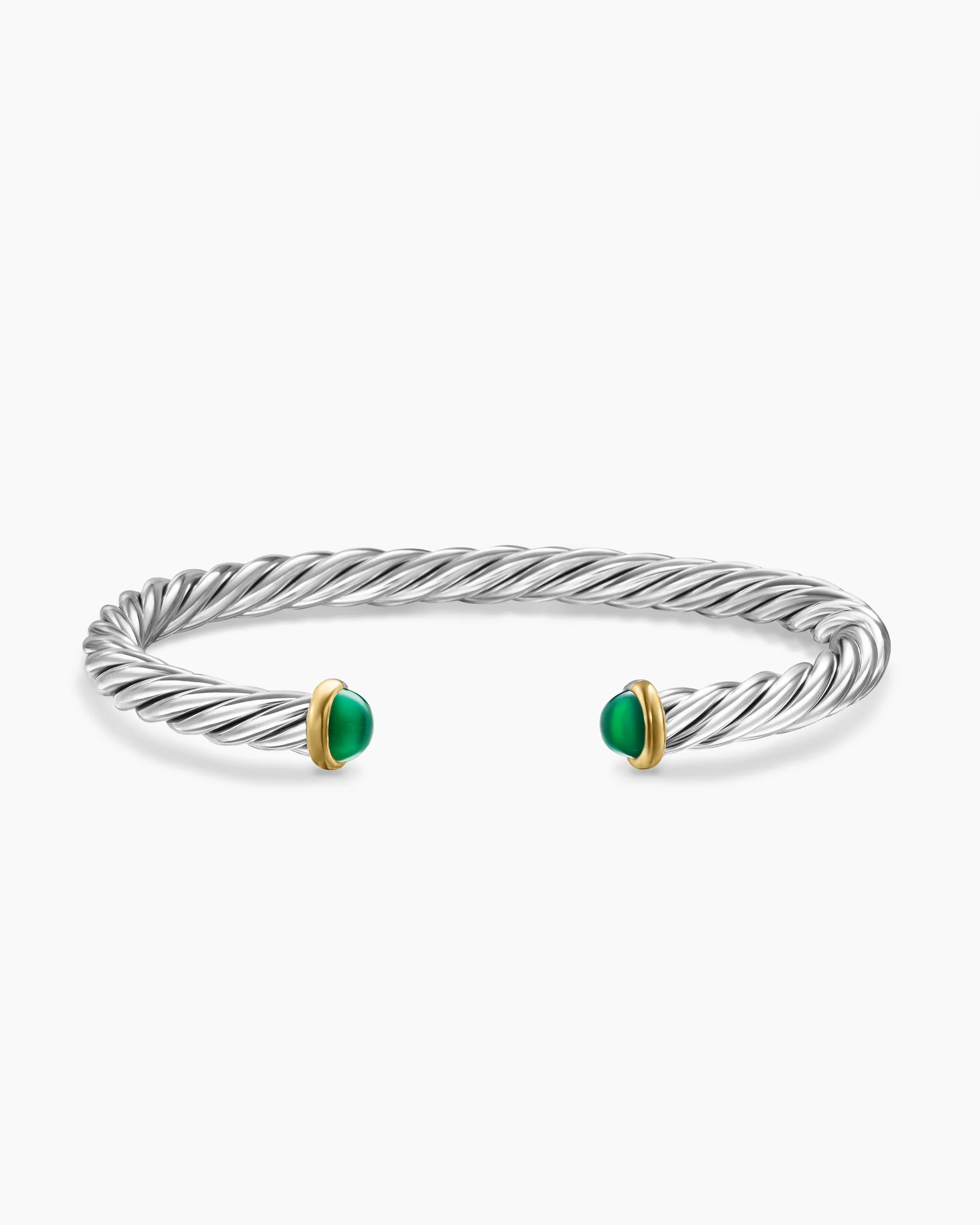 Cable Cuff Bracelet in Green Aluminum, 6mm 50 Cable Cuff Bracelet in Green Aluminum, 6mm