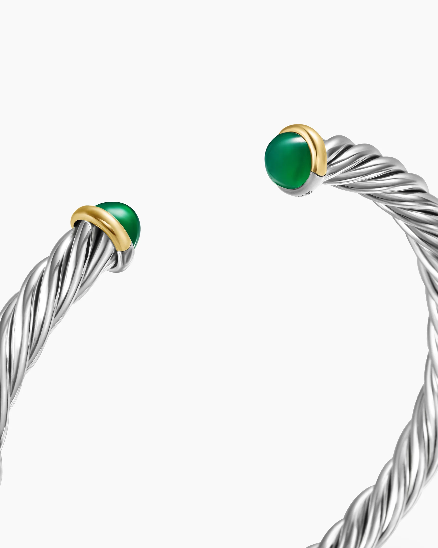 Cable Cuff Bracelet in Green Aluminum, 6mm 51 Cable Cuff Bracelet in Green Aluminum, 6mm