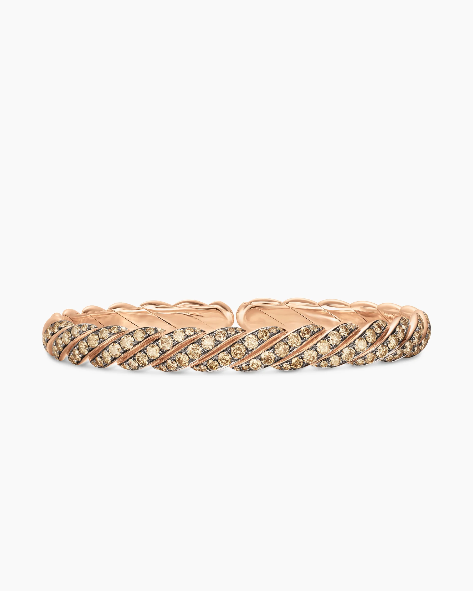 Sculpted Cable Pavé Flex Bracelet in Black Titanium with Black Diamonds, 7.5mm 21 Sculpted Cable Pavé Flex Bracelet in Black Titanium with Black Diamonds, 7.5mm