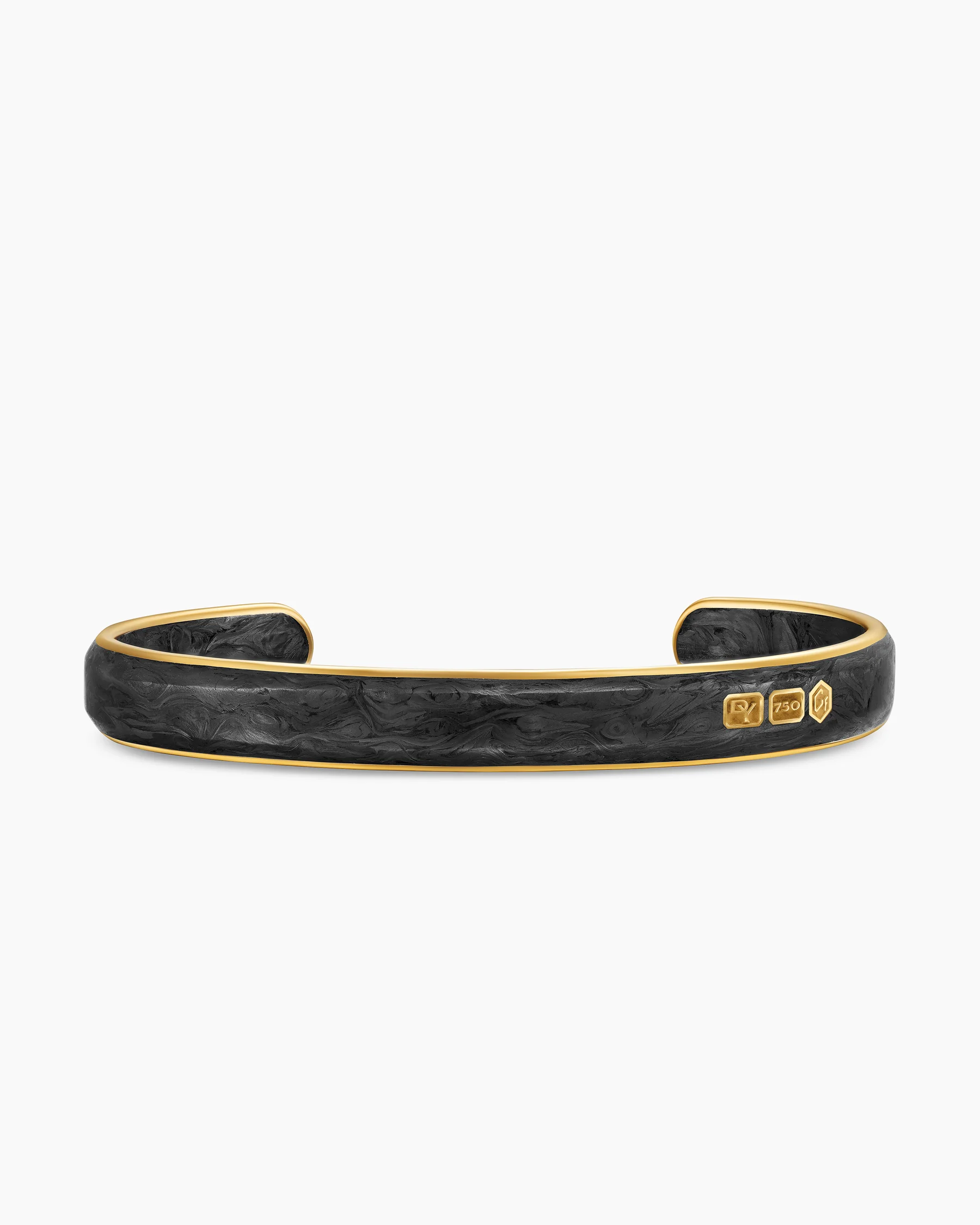 Streamline® Cuff Bracelet in 18K Rose Gold with Forged Carbon, 9mm
