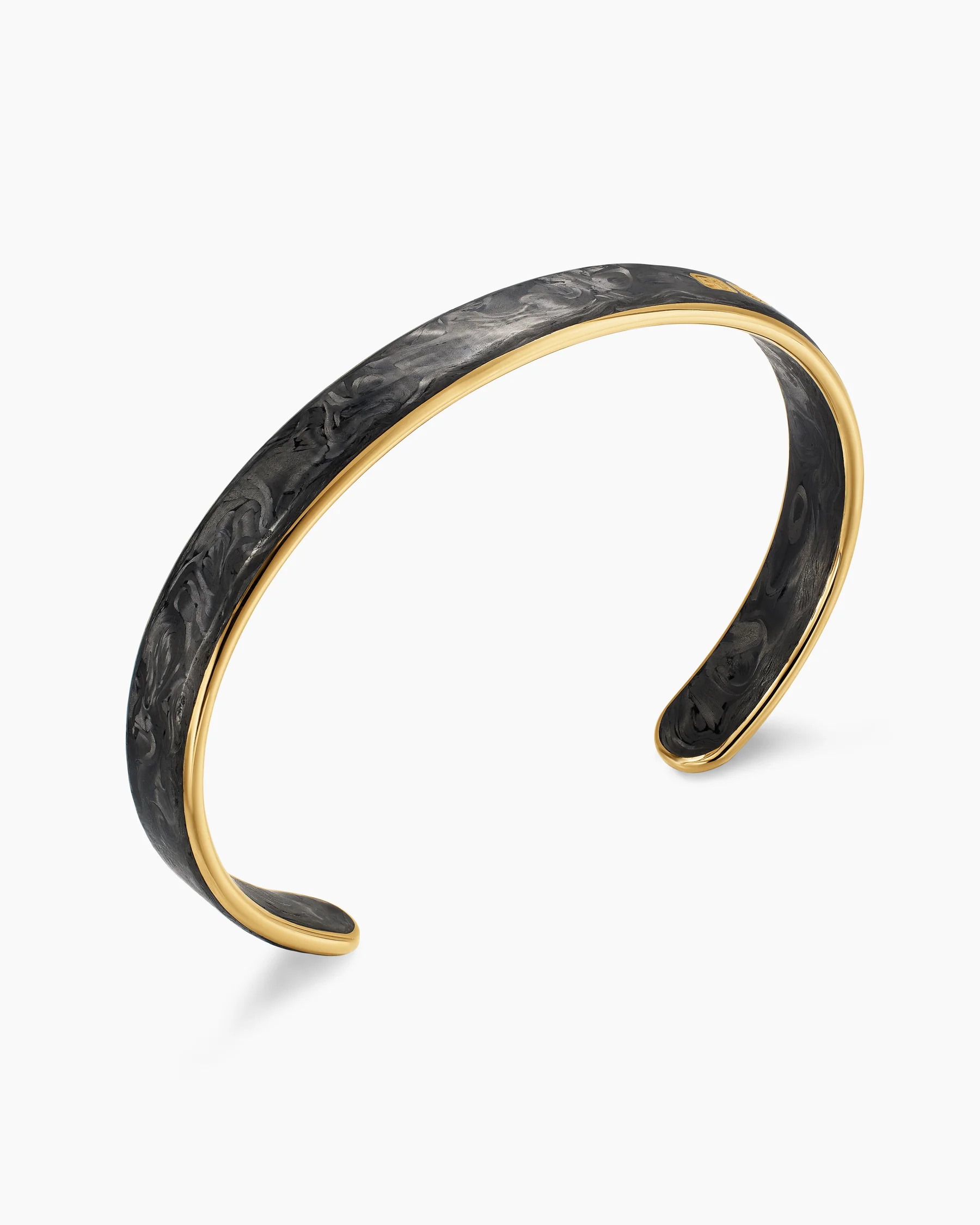 Streamline® Cuff Bracelet in 18K Rose Gold with Forged Carbon, 9mm 2 Streamline® Cuff Bracelet in 18K Rose Gold with Forged Carbon, 9mm