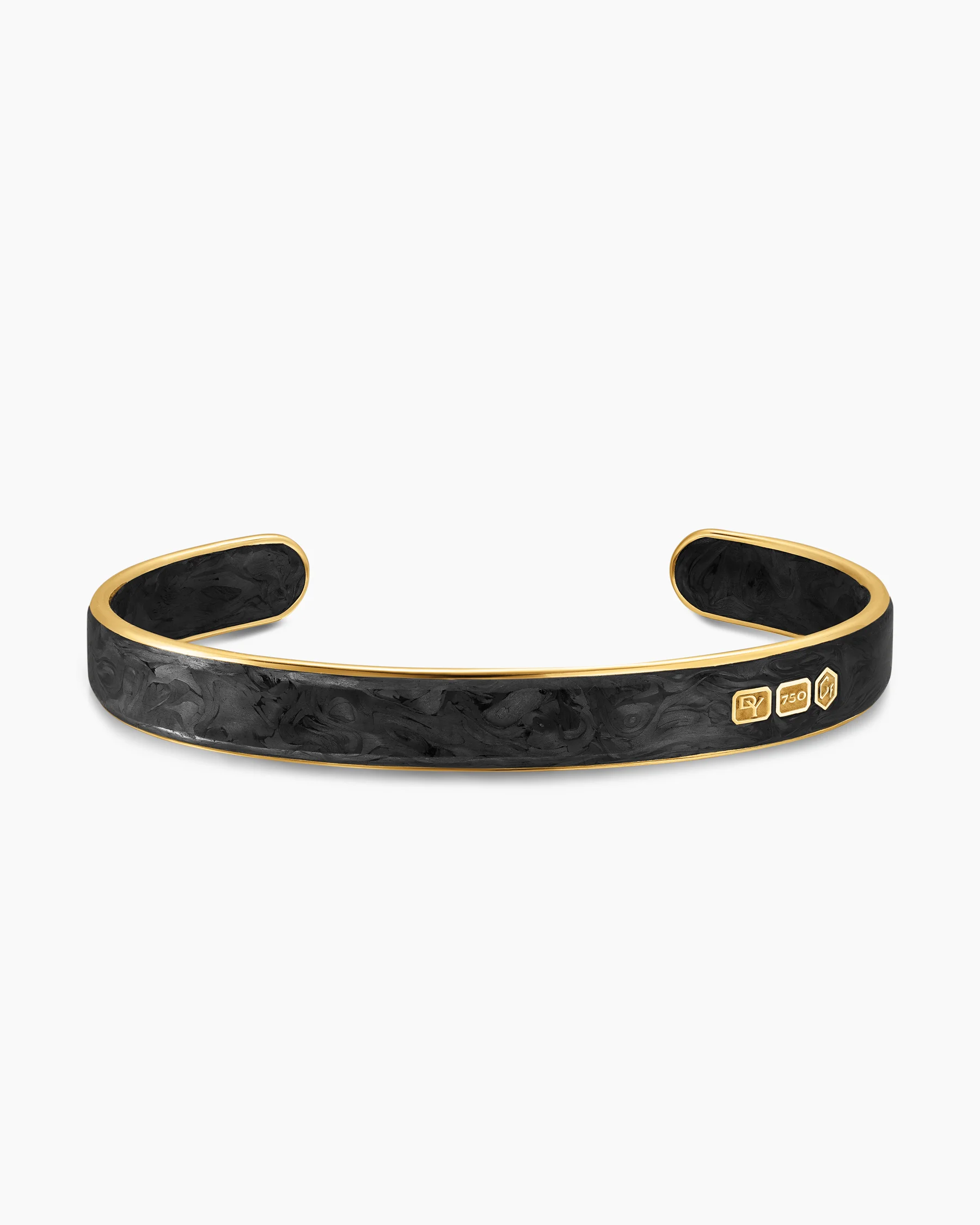 Streamline® Cuff Bracelet in 18K Rose Gold with Forged Carbon, 9mm 3 Streamline® Cuff Bracelet in 18K Rose Gold with Forged Carbon, 9mm