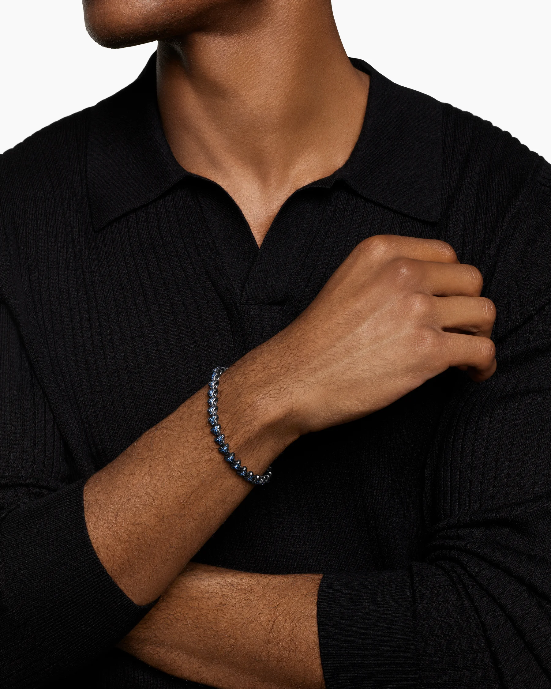 Armory® Link Bracelet in 18K Rose Gold with Cognac Diamonds, 7.5mm 12 Armory® Link Bracelet in 18K Rose Gold with Cognac Diamonds, 7.5mm