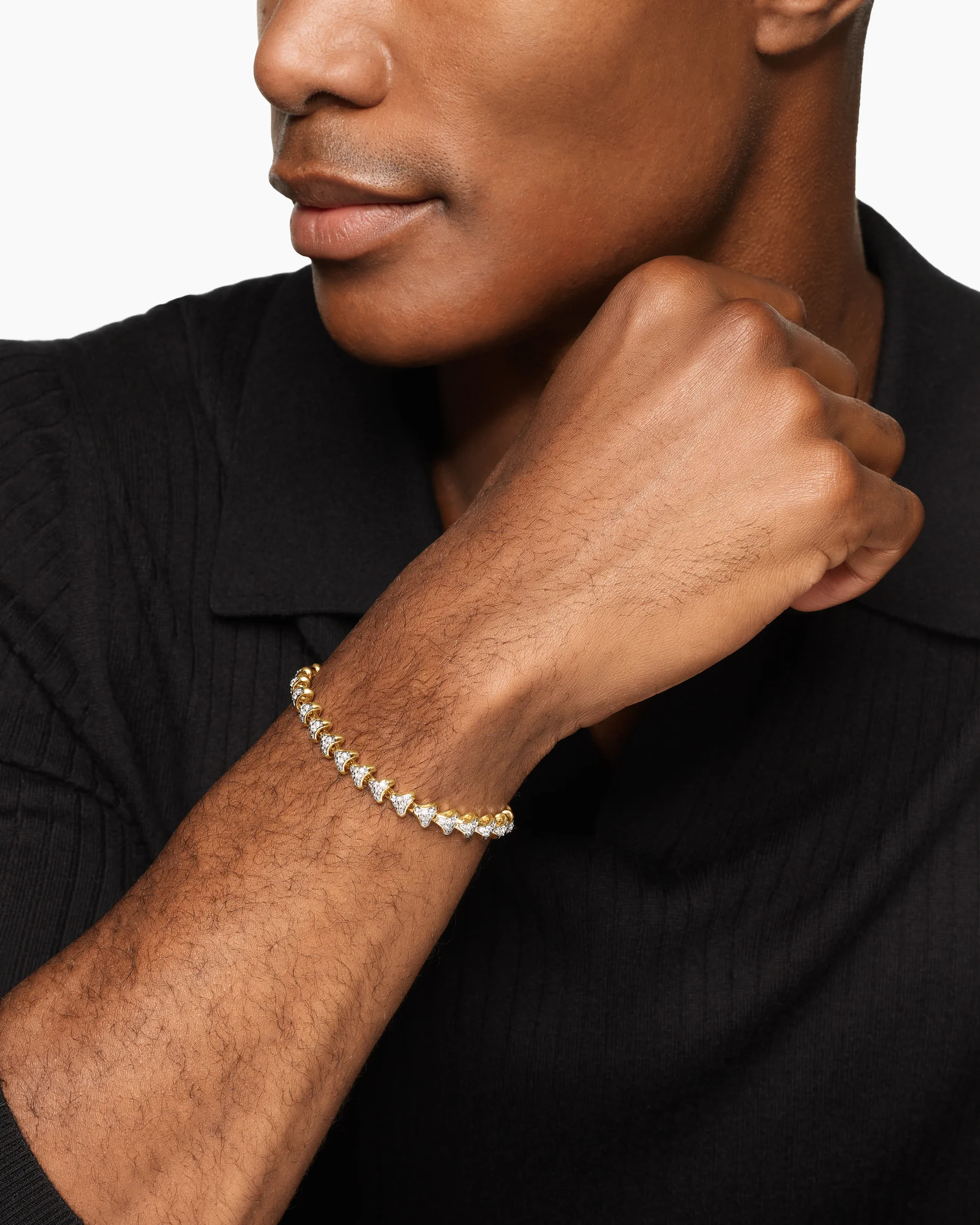 Armory® Link Bracelet in 18K Rose Gold with Cognac Diamonds, 7.5mm 22 Armory® Link Bracelet in 18K Rose Gold with Cognac Diamonds, 7.5mm