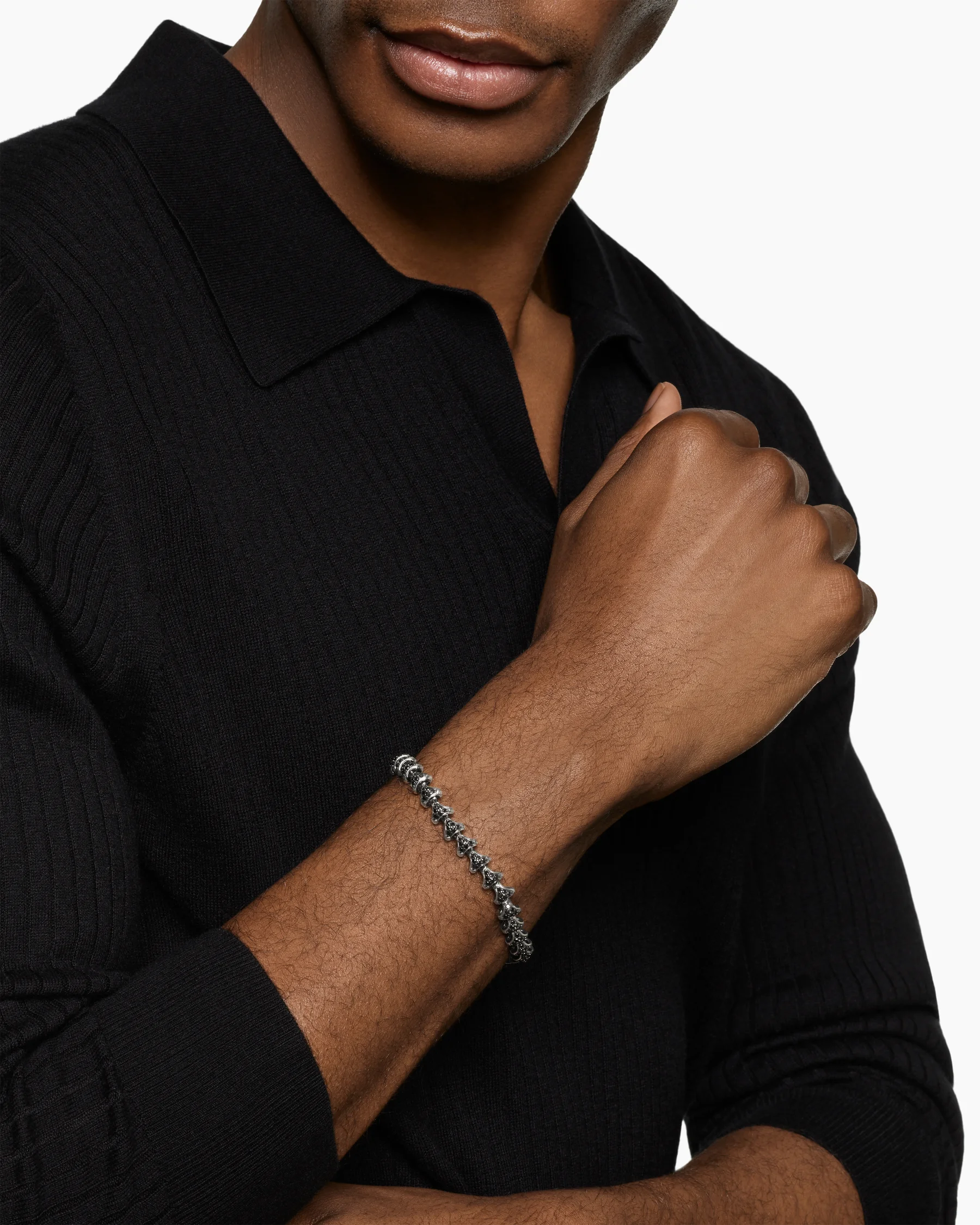 Armory® Link Bracelet in 18K Rose Gold with Cognac Diamonds, 7.5mm 27 Armory® Link Bracelet in 18K Rose Gold with Cognac Diamonds, 7.5mm