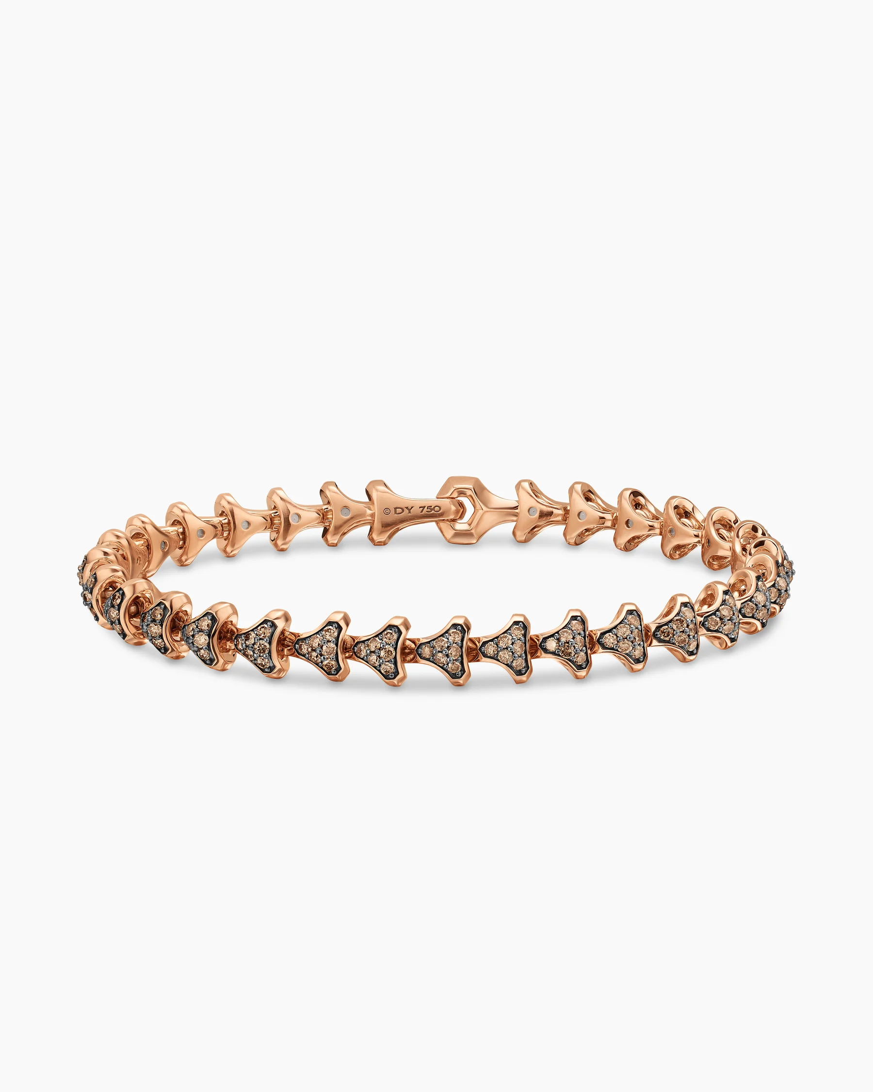 Armory® Link Bracelet in 18K Rose Gold with Cognac Diamonds, 7.5mm 31 Armory® Link Bracelet in 18K Rose Gold with Cognac Diamonds, 7.5mm