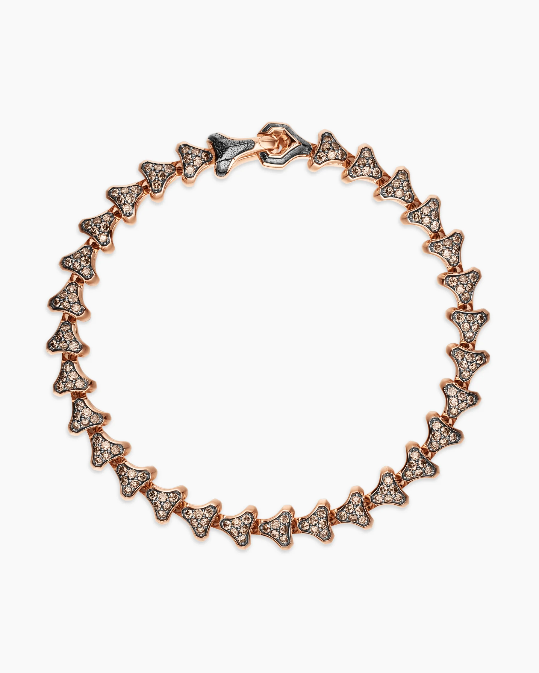 Armory® Link Bracelet in 18K Rose Gold with Cognac Diamonds, 7.5mm 33 Armory® Link Bracelet in 18K Rose Gold with Cognac Diamonds, 7.5mm