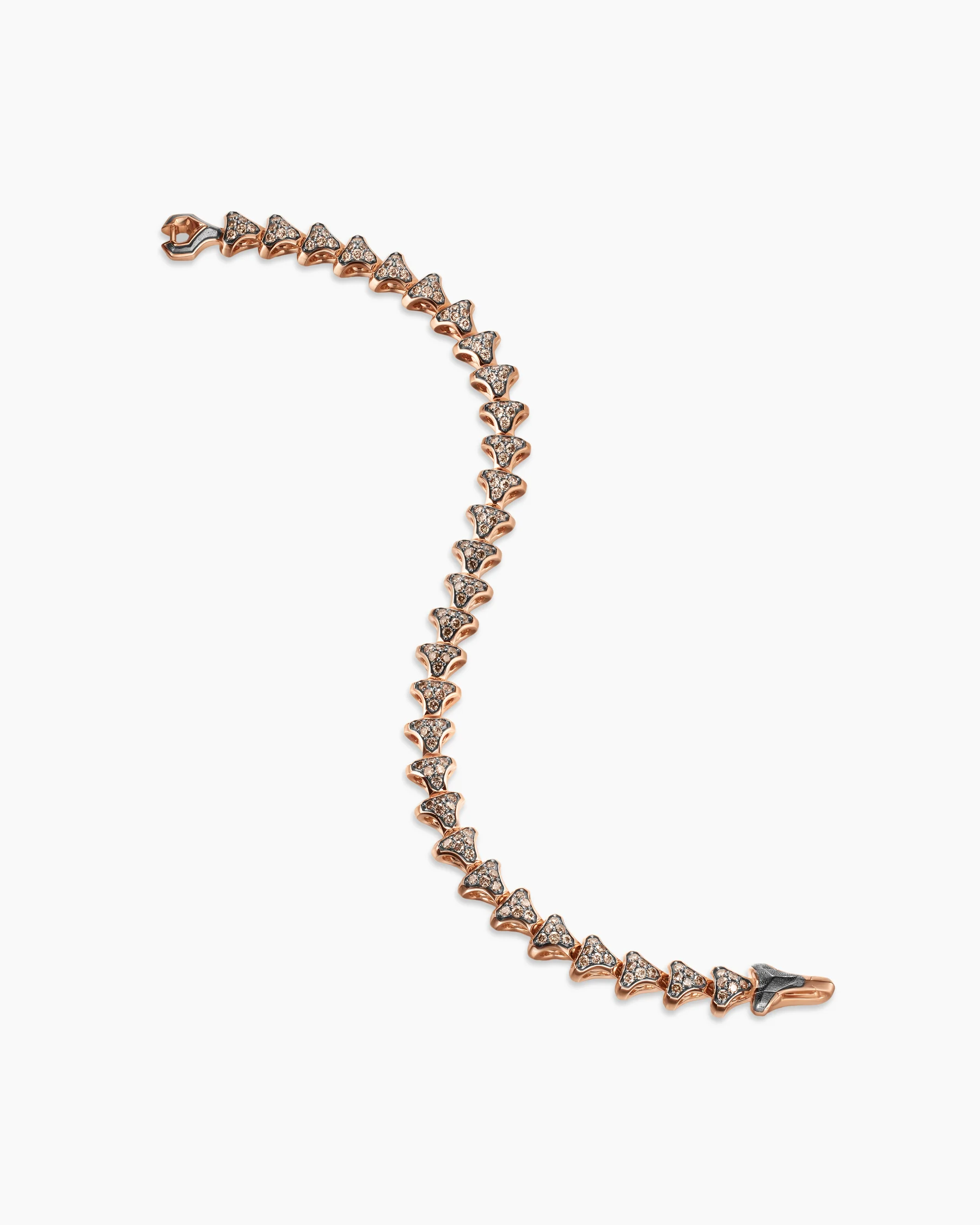 Armory® Link Bracelet in 18K Rose Gold with Cognac Diamonds, 7.5mm 34 Armory® Link Bracelet in 18K Rose Gold with Cognac Diamonds, 7.5mm