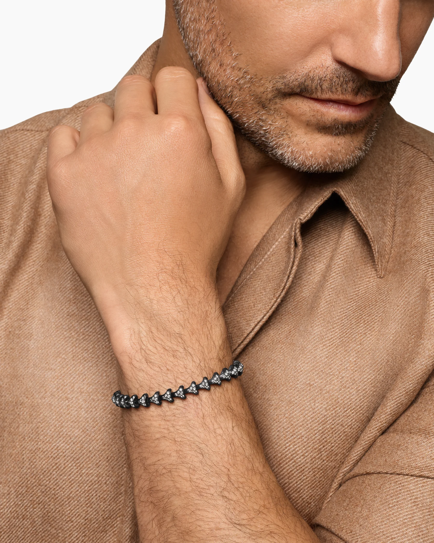 Armory® Link Bracelet in 18K Rose Gold with Cognac Diamonds, 7.5mm 7 Armory® Link Bracelet in 18K Rose Gold with Cognac Diamonds, 7.5mm