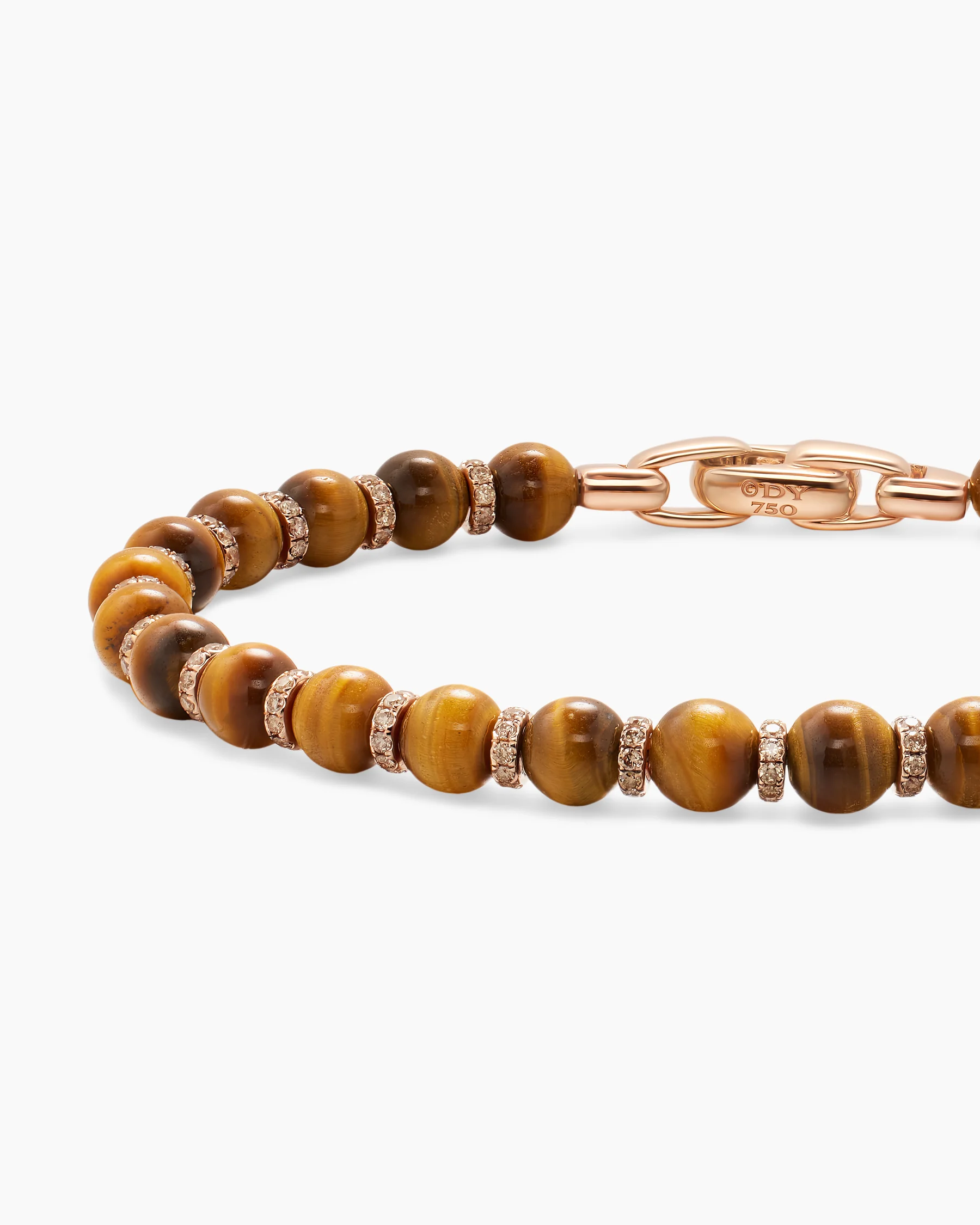 Spiritual Beads Bracelet in 18K Yellow Gold with Bloodstone and Diamonds, 6mm 15 Spiritual Beads Bracelet in 18K Yellow Gold with Bloodstone and Diamonds, 6mm
