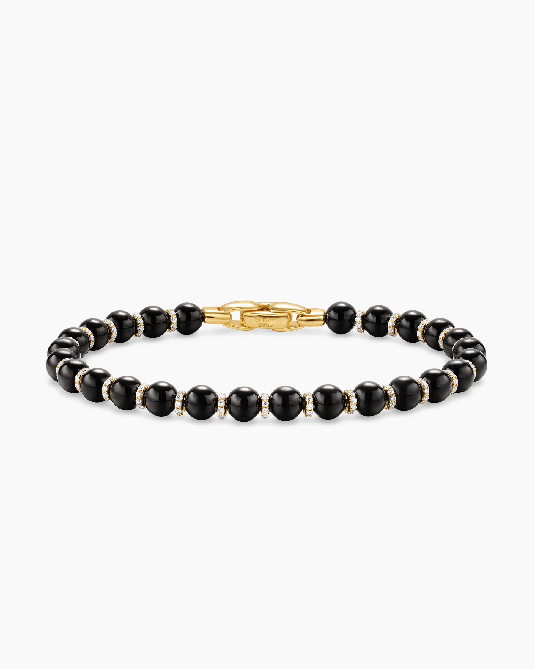 Spiritual Beads Bracelet in 18K Rose Gold with Tiger's Eye and Cognac Diamonds, 6mm 30 Spiritual Beads Bracelet in 18K Rose Gold with Tiger's Eye and Cognac Diamonds, 6mm
