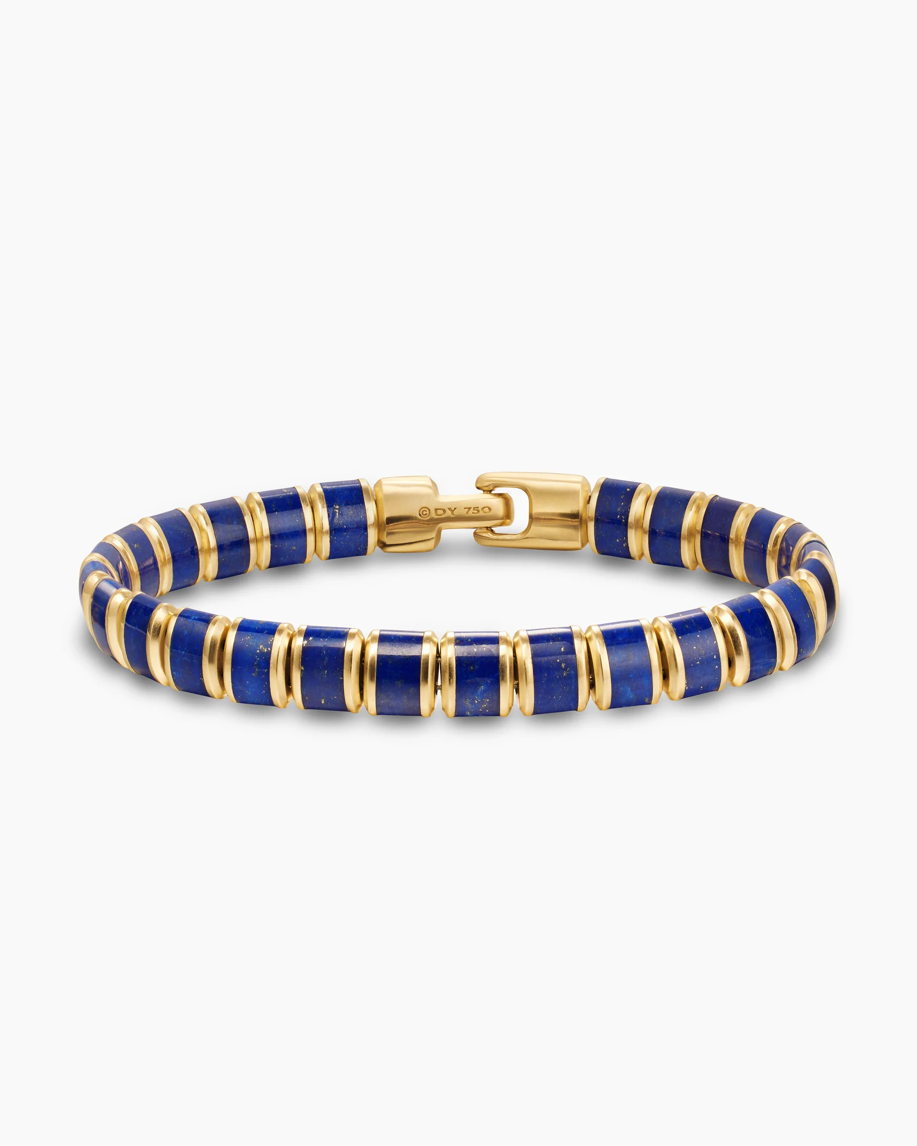 Spiritual Beads Flat Bead Bracelet in 18K Yellow Gold with Black Onyx, 8mm 10 Spiritual Beads Flat Bead Bracelet in 18K Yellow Gold with Black Onyx, 8mm