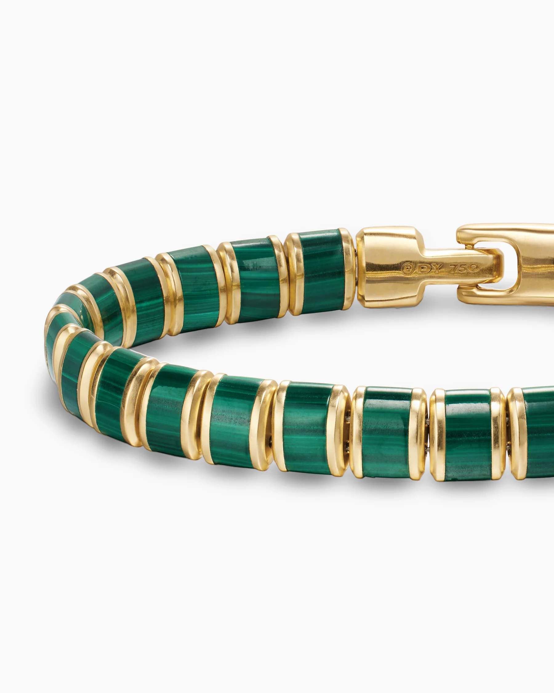 Spiritual Beads Flat Bead Bracelet in 18K Yellow Gold with Black Onyx, 8mm 19 Spiritual Beads Flat Bead Bracelet in 18K Yellow Gold with Black Onyx, 8mm