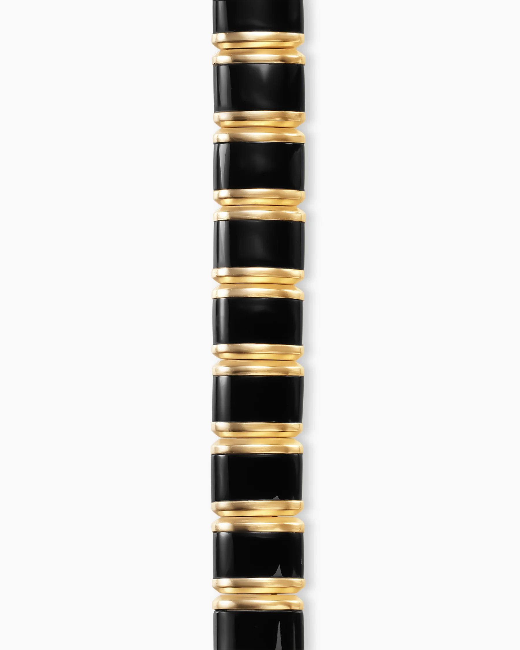Spiritual Beads Flat Bead Bracelet in 18K Yellow Gold with Black Onyx, 8mm 8 Spiritual Beads Flat Bead Bracelet in 18K Yellow Gold with Black Onyx, 8mm