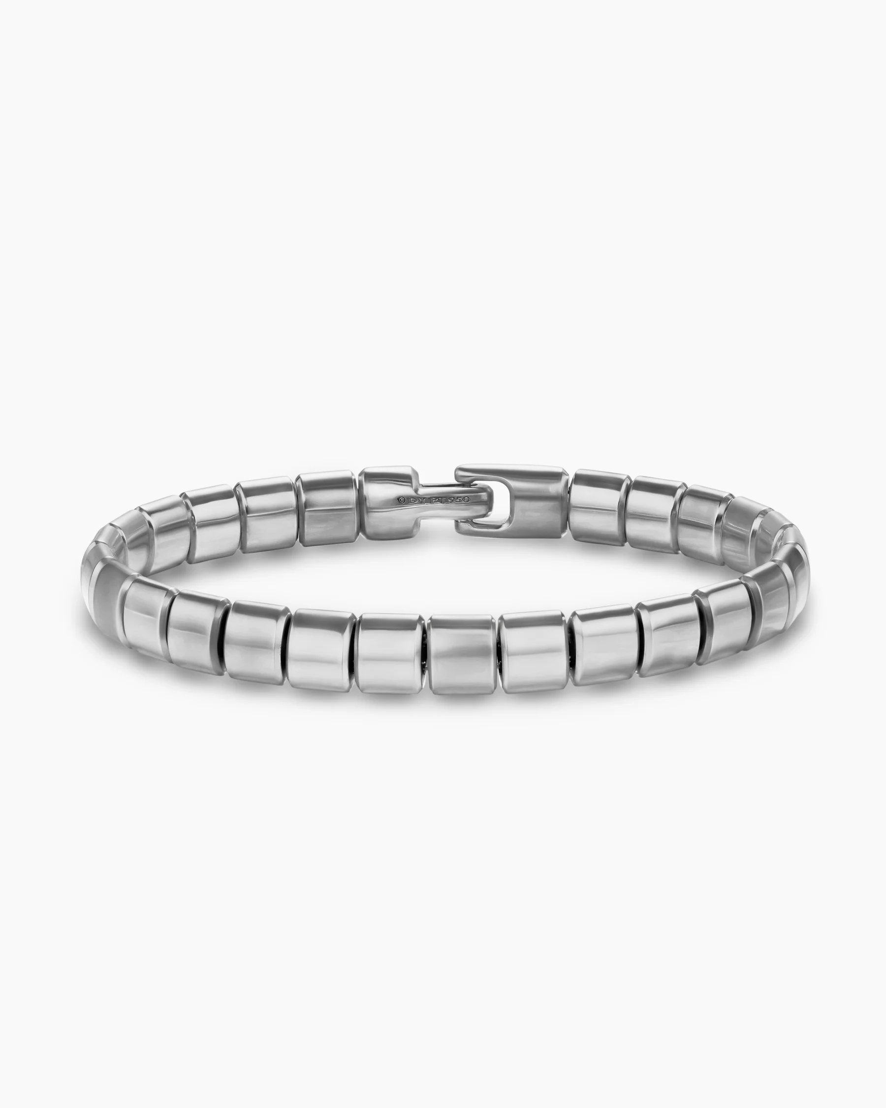Spiritual Beads Flat Bead Bracelet in Sterling Silver, 8mm